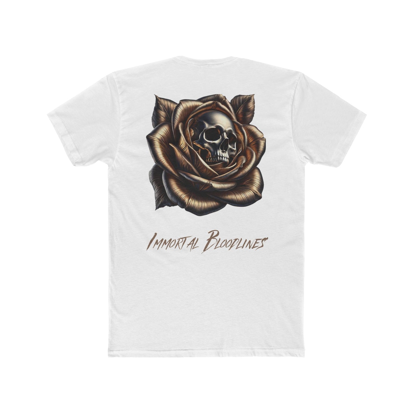 Immortal Bloodlines Rose Skull Logo Tee Gold