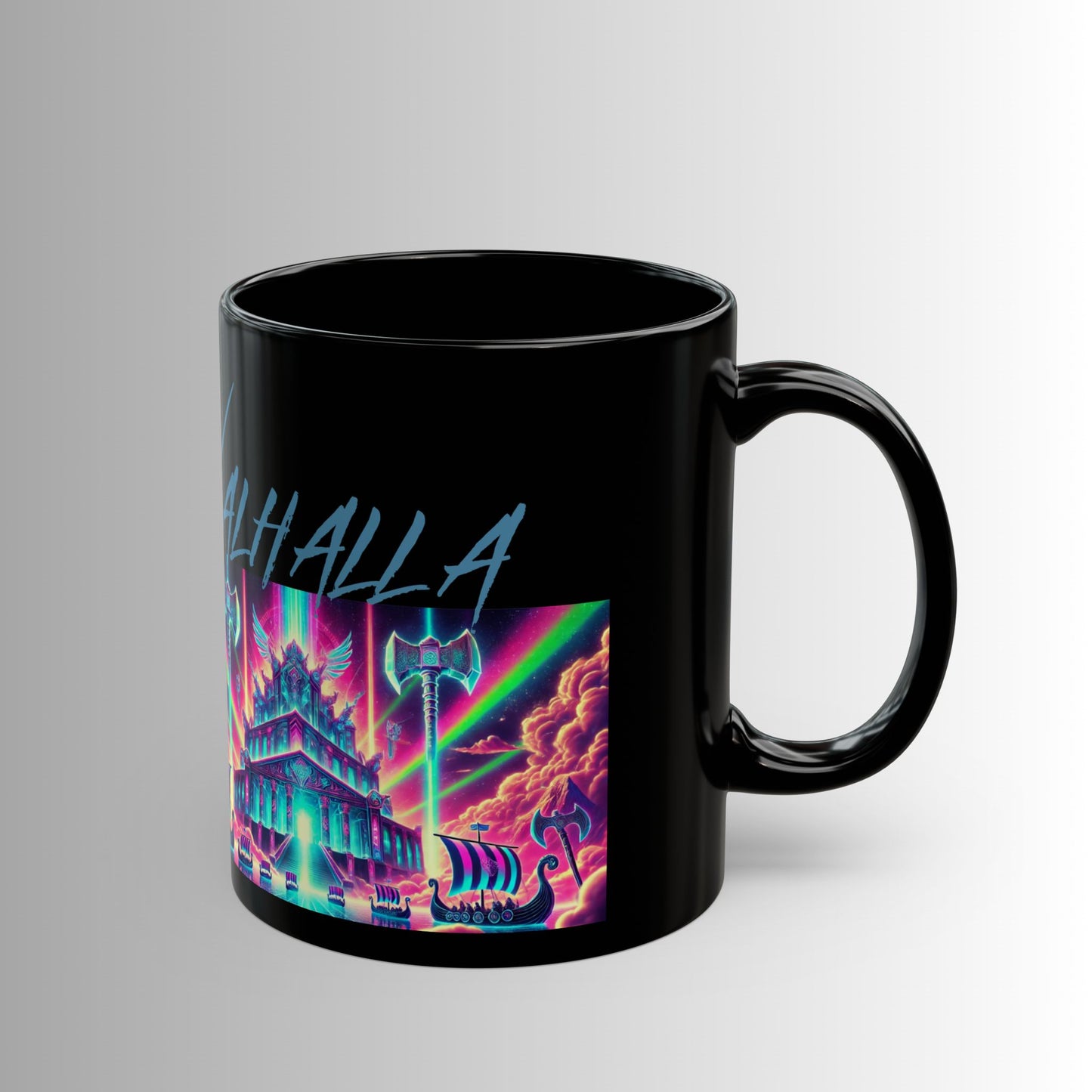 Immortal Bloodlines - Valhalla Mug - Vibrant Graphic Coffee Cup for Mythology Lovers