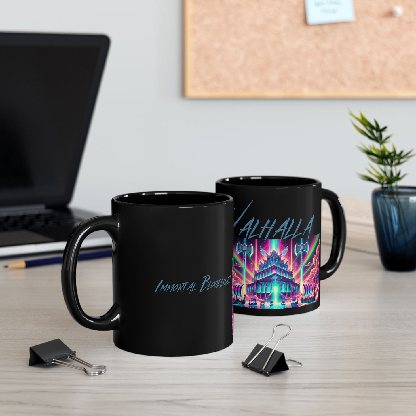 Immortal Bloodlines - Valhalla Mug - Vibrant Graphic Coffee Cup for Mythology Lovers