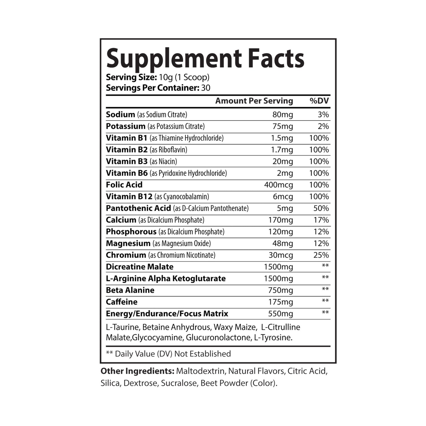 Train like an Immortal - Pre-Workout Supplement, Watermelon (300g, 10.58oz)