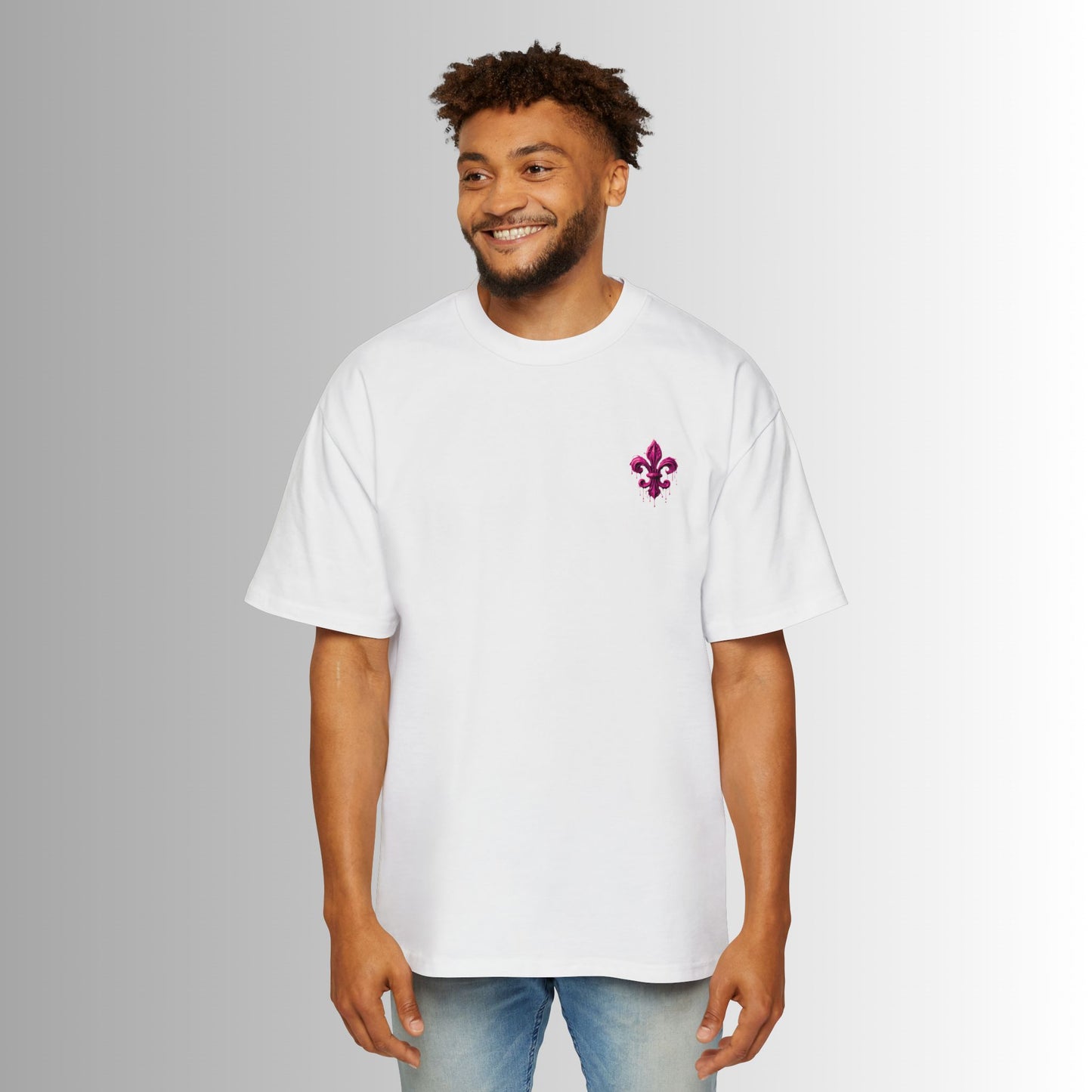 Heavy Oversized Tee - 'Immortal Bloodlines' Graphic Tee with Skull Rose GCC