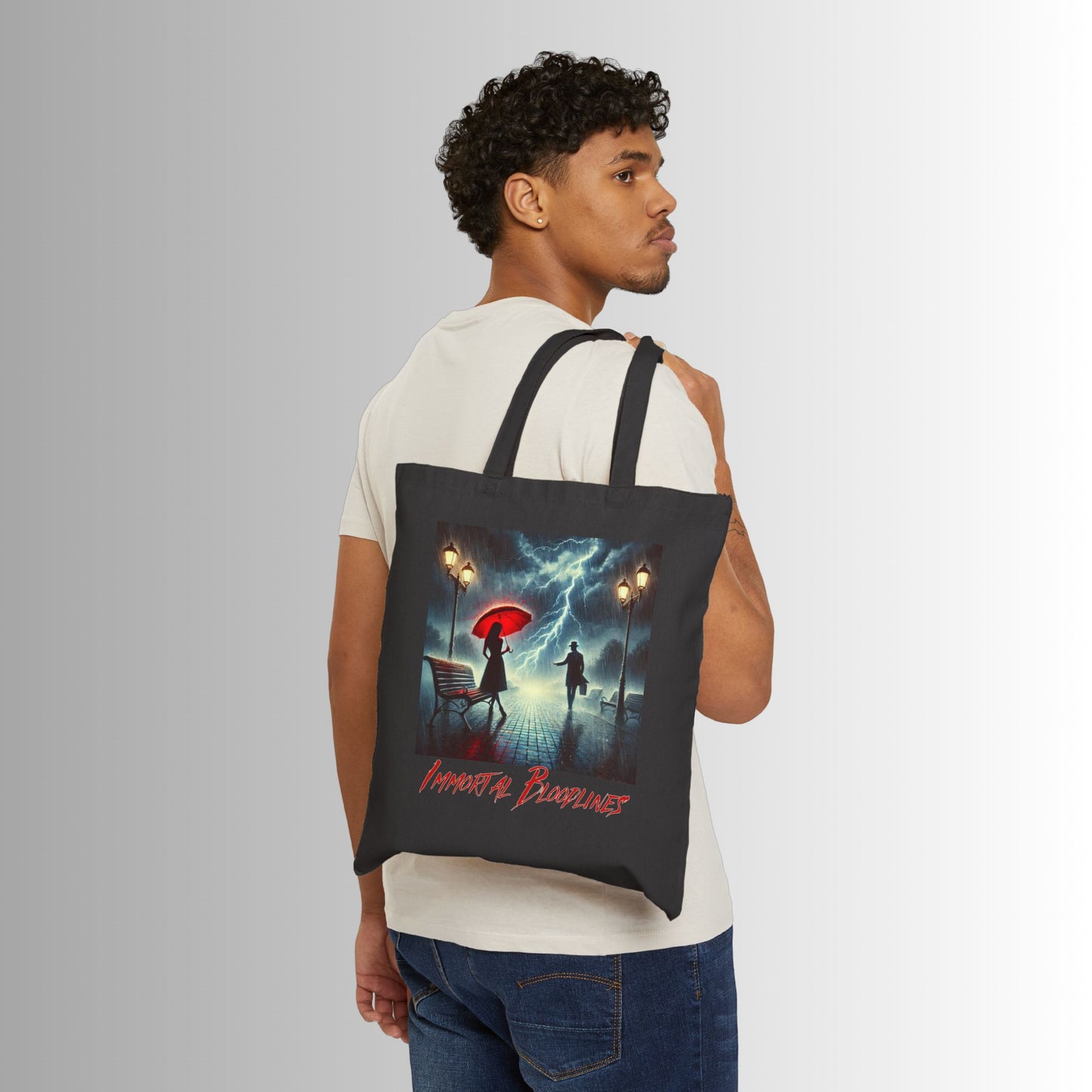 Immortal Bloodlines Gothic Tote Bag - Stylish Canvas Shopper for Art Lovers - First Glance 2