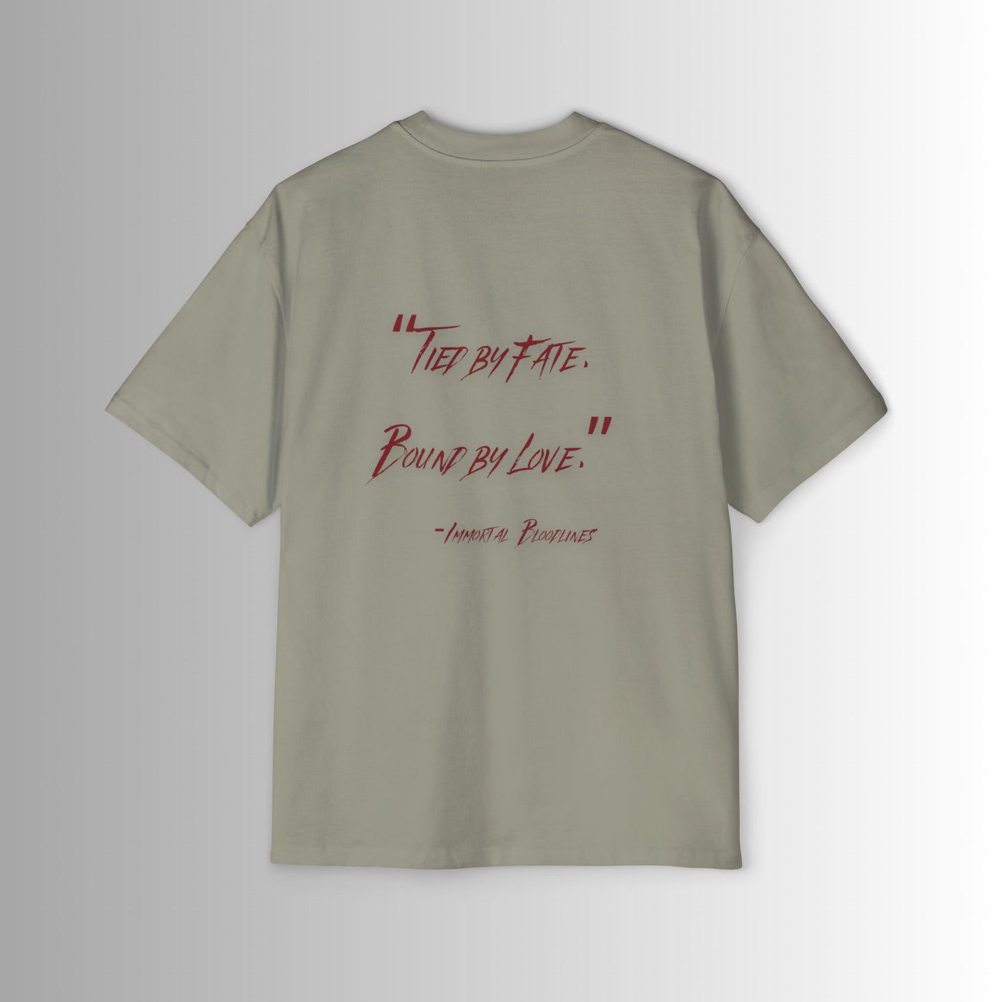 Men's Oversized Tee - Immortal Bloodlines - Tied by Fate, Bound by Love' Graphic Shirt