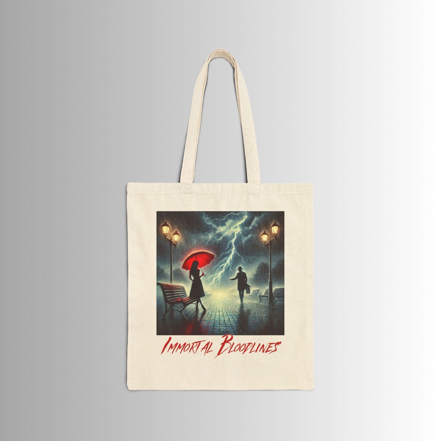 Immortal Bloodlines Gothic Tote Bag - Stylish Canvas Shopper for Art Lovers - First Glance 2