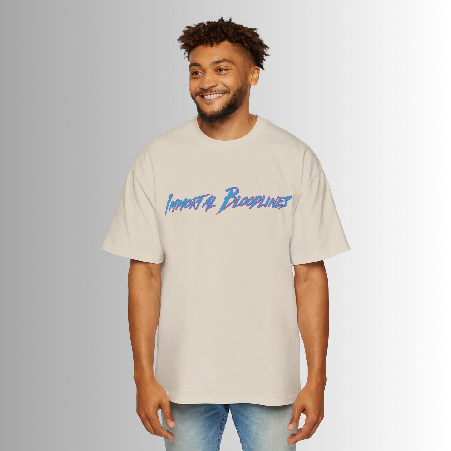 Immortal Bloodlines Men's Heavy Oversized Tee - Machu Picchua Graphic T-Shirt