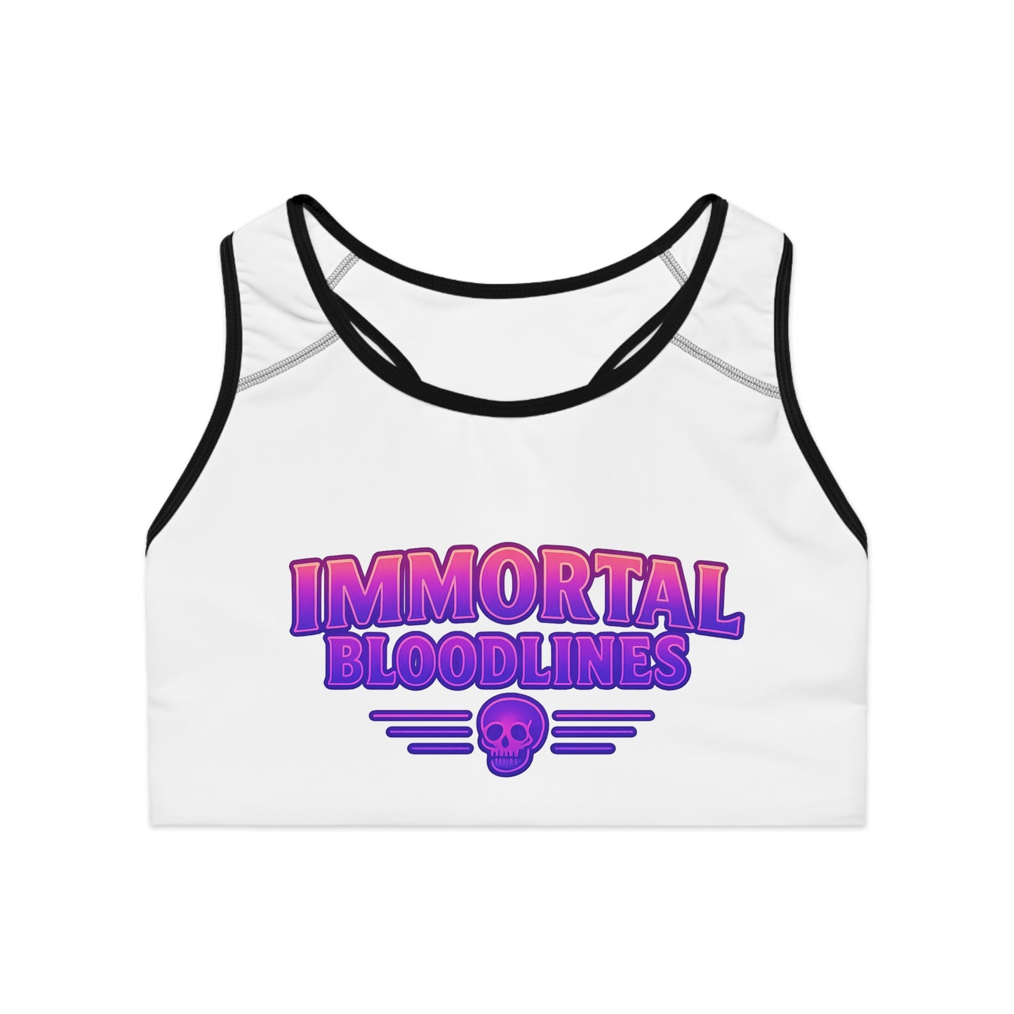 Immortal Bloodlines Sports Bra | AOP Athletic Crop Top, Workout Gear, Fitness Apparel, Gym Wear, Trendy Activewear