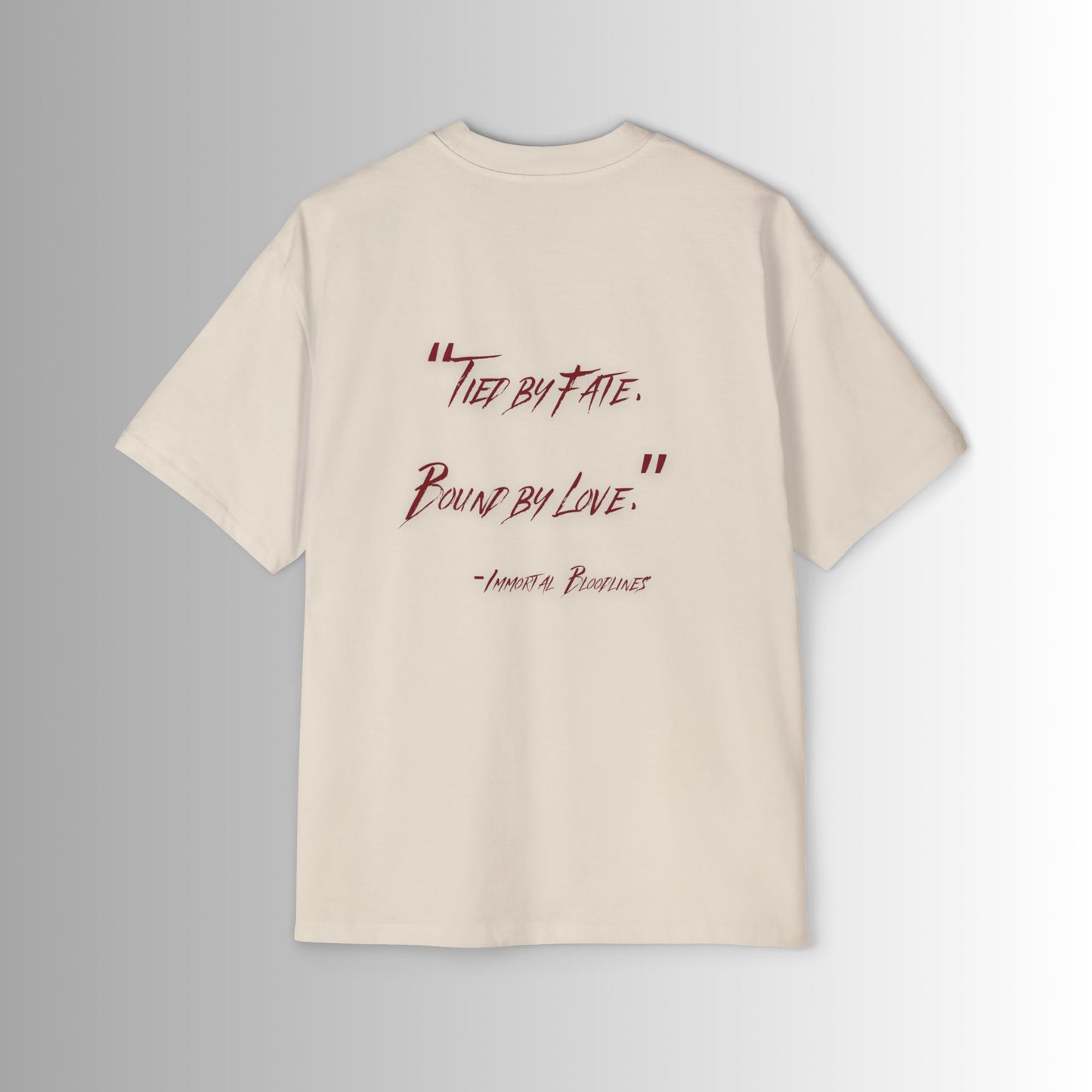 Men's Oversized Tee - Immortal Bloodlines - Tied by Fate, Bound by Love' Graphic Shirt