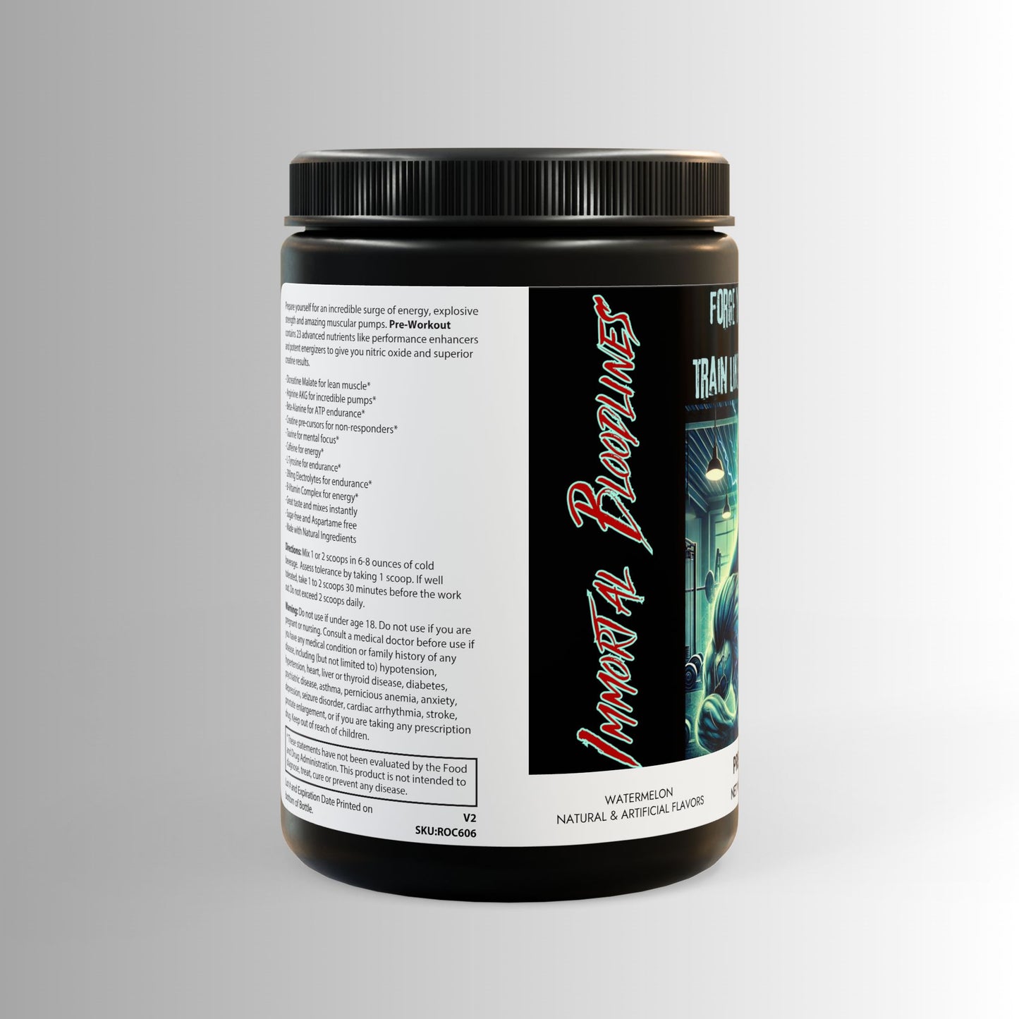 Train like an Immortal - Pre-Workout Supplement, Watermelon (300g, 10.58oz)