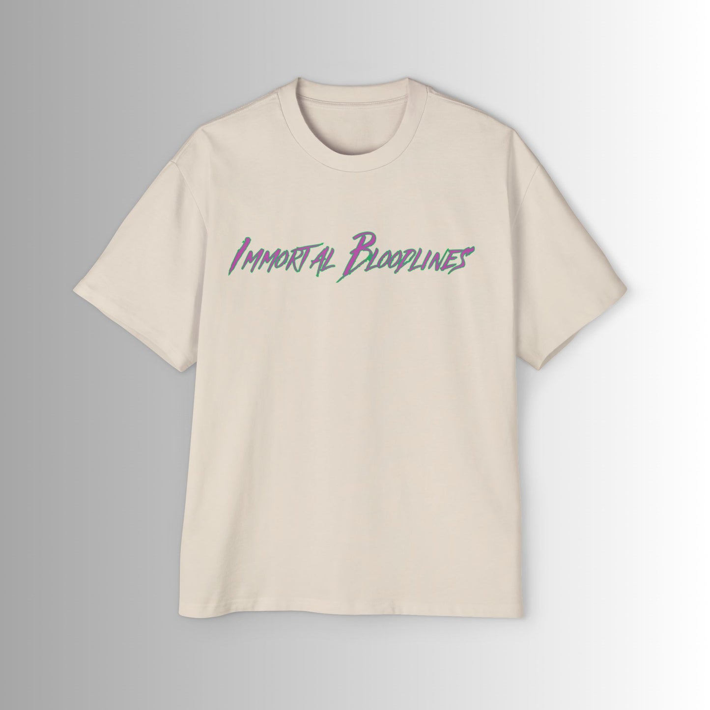Immortal Bloodlines Men's Heavy Oversized Tee - Angkor Wat Graphic T-Shirt