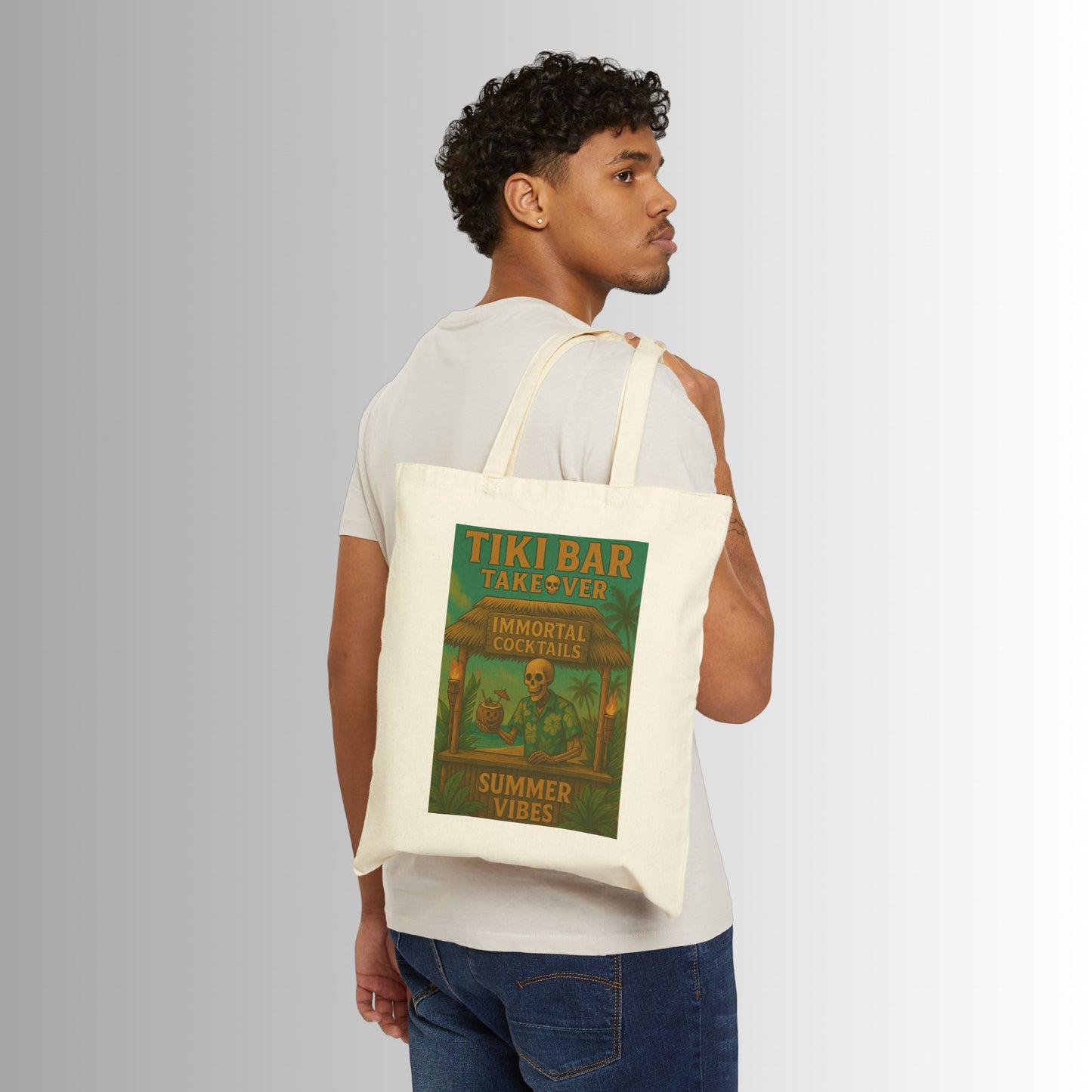 Surf-Inspired Cotton Canvas Tote Bag - Perfect for Beach Lovers, Eco-Friendly Shopping, Gifts for Surfers, Summer Adventures