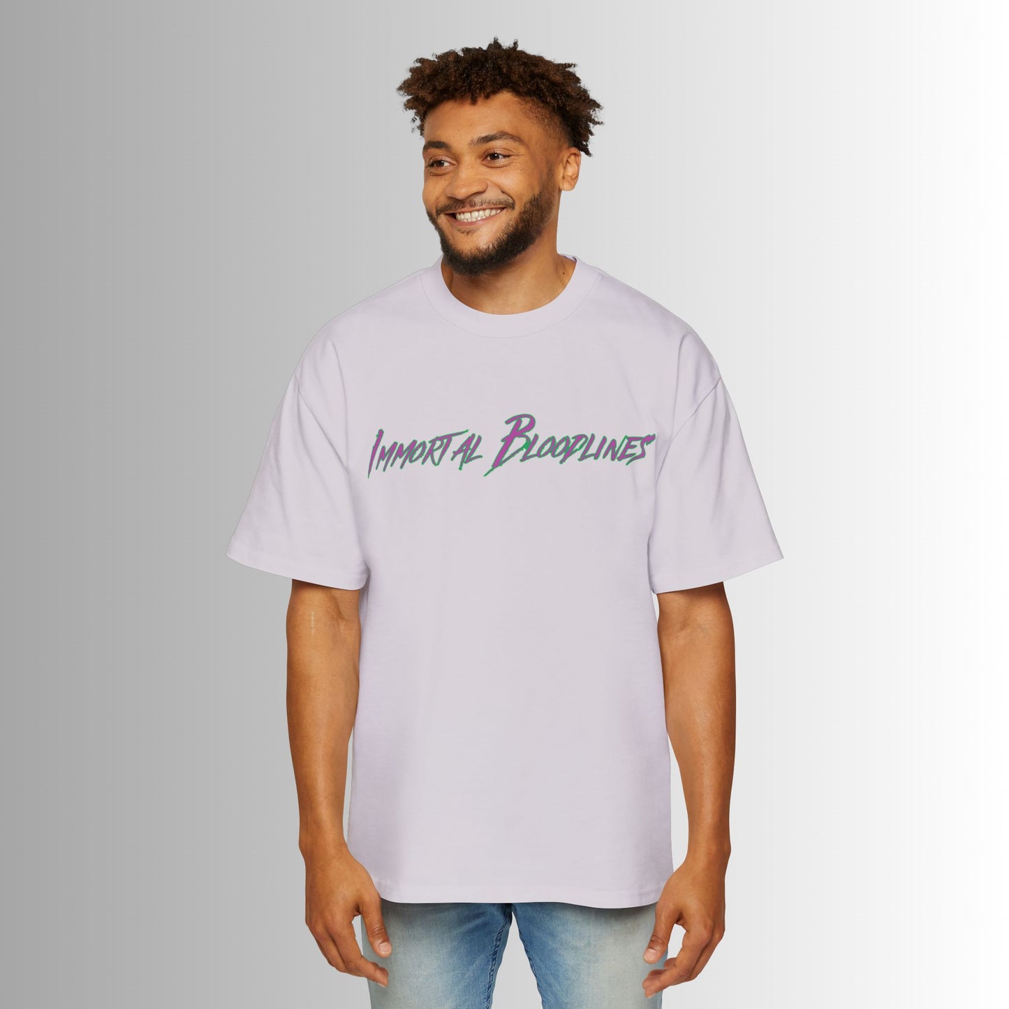 Immortal Bloodlines Men's Heavy Oversized Tee - Angkor Wat Graphic T-Shirt