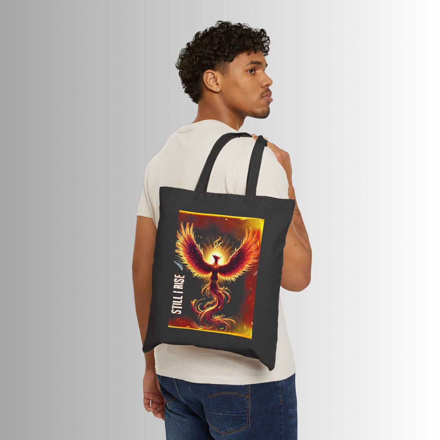 Immortal Bloodlines Phoenix Tote Bag - Tied by Fate - Stylish Canvas Shopper for Art Lovers (GCC)