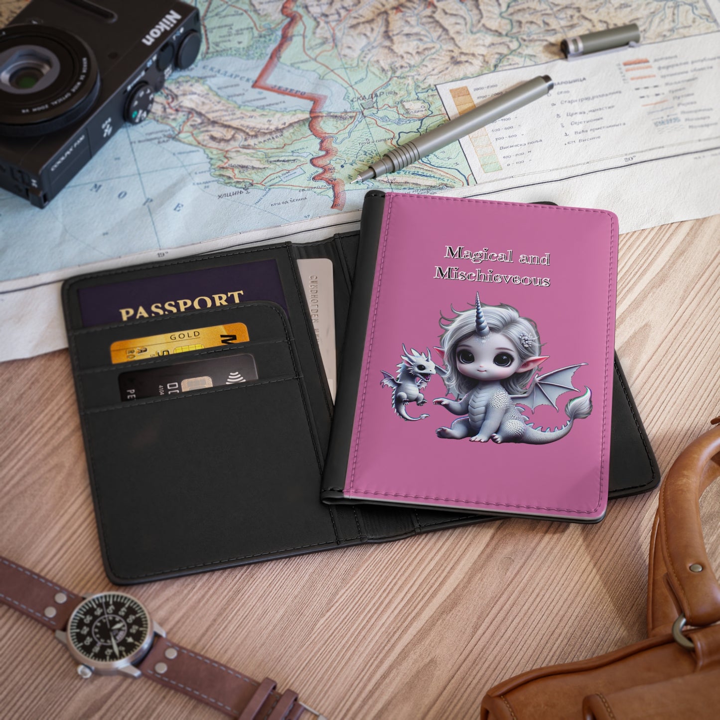 Magical and Mischievous Dragon Passport Cover