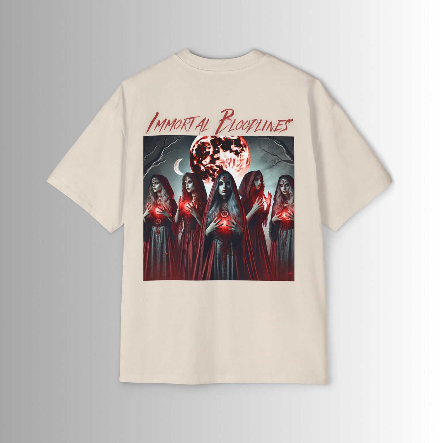 The Halloween Collection Oversized Boxy Tee - Blood Moon Witches