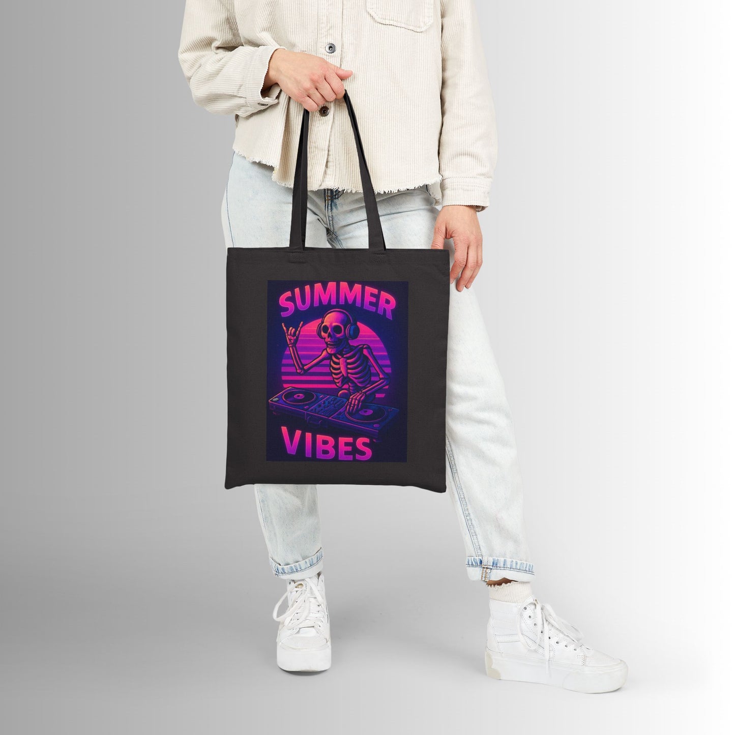 Surf-Inspired Cotton Canvas Tote Bag - Perfect for Beach Lovers, Eco-Friendly Shopping, Gifts for Surfers, Summer Adventures