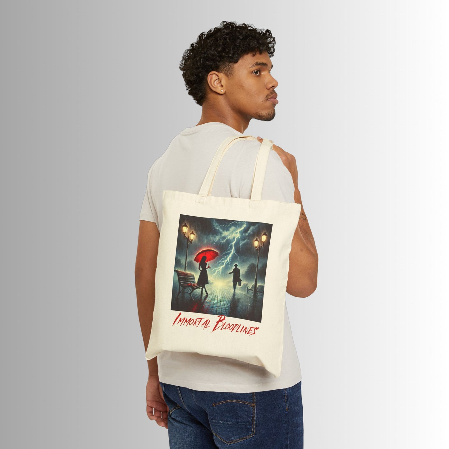 Immortal Bloodlines Gothic Tote Bag - Stylish Canvas Shopper for Art Lovers - First Glance 2