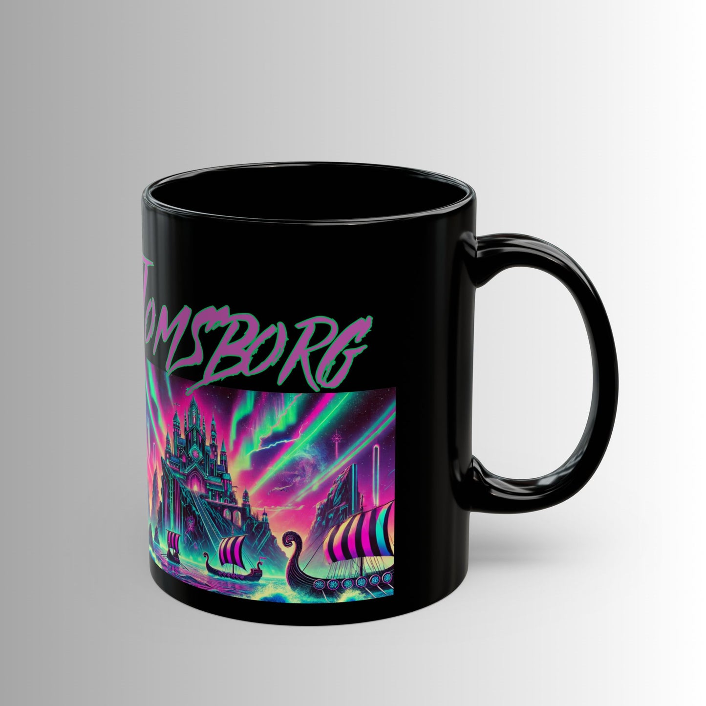 Immortal Bloodlines - Jomsborg: The Mythical Viking Stronghold Mug - Vibrant Graphic Coffee Cup for Mythology Lovers