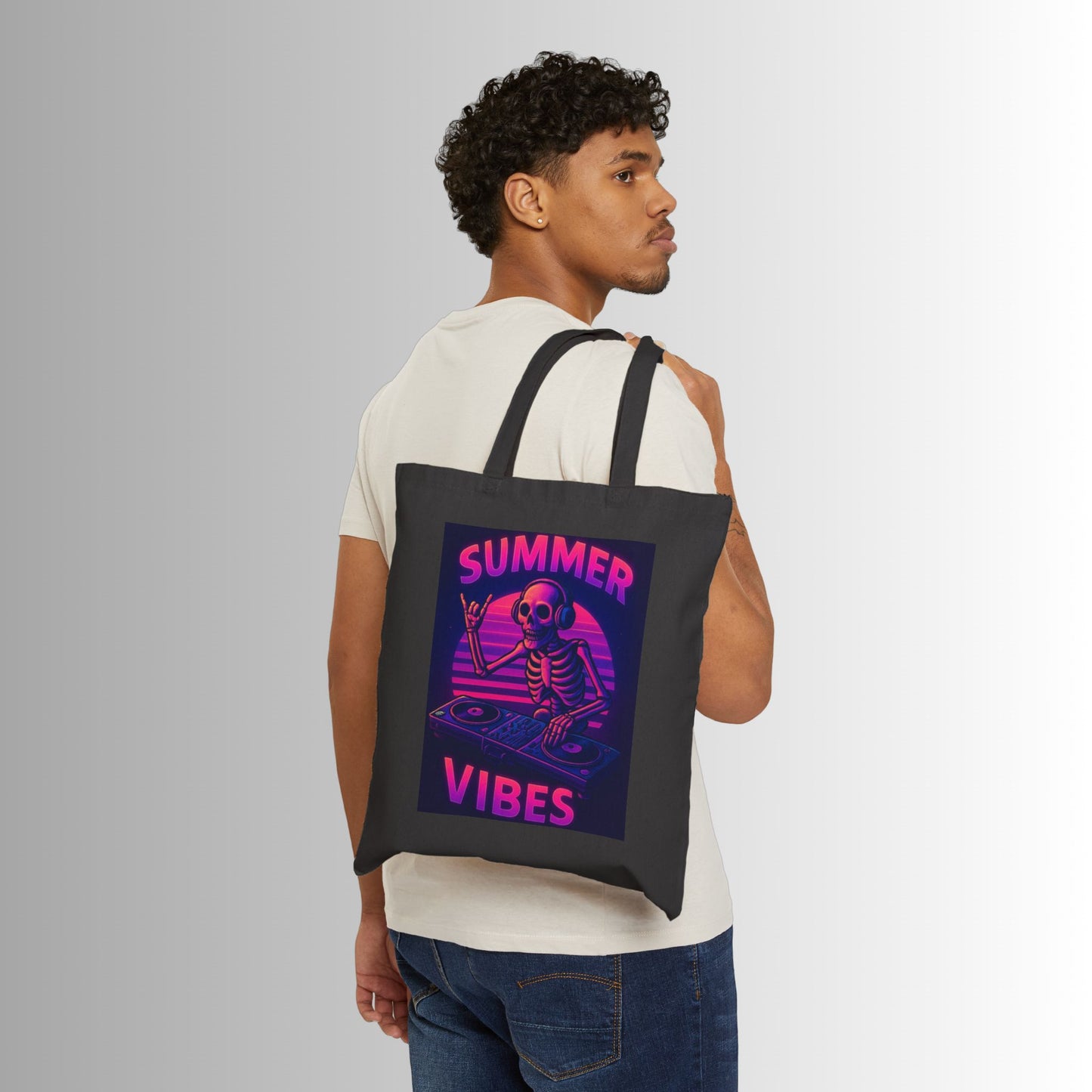 Surf-Inspired Cotton Canvas Tote Bag - Perfect for Beach Lovers, Eco-Friendly Shopping, Gifts for Surfers, Summer Adventures