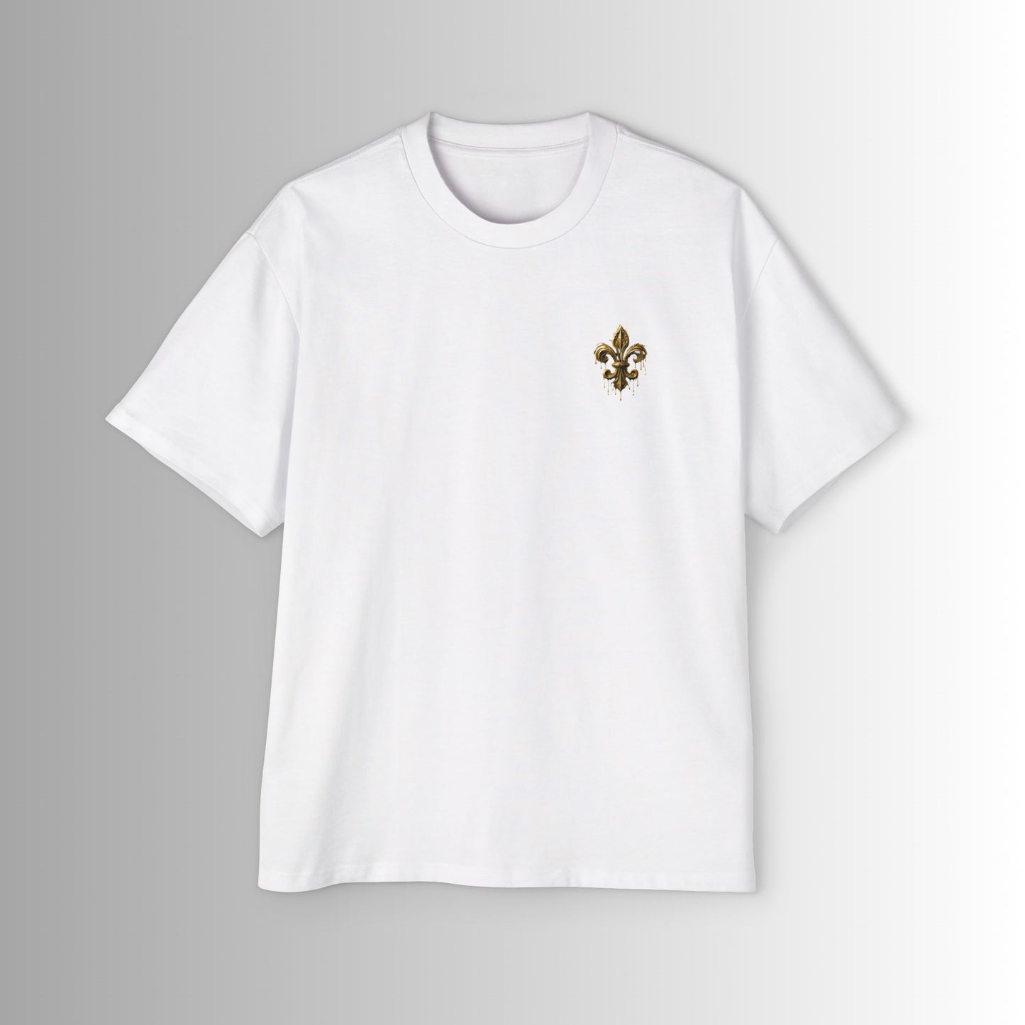 Men's Heavy Oversized Tee - 'Immortal Bloodlines' Graphic Tee with Gold Skeleton (GCC)