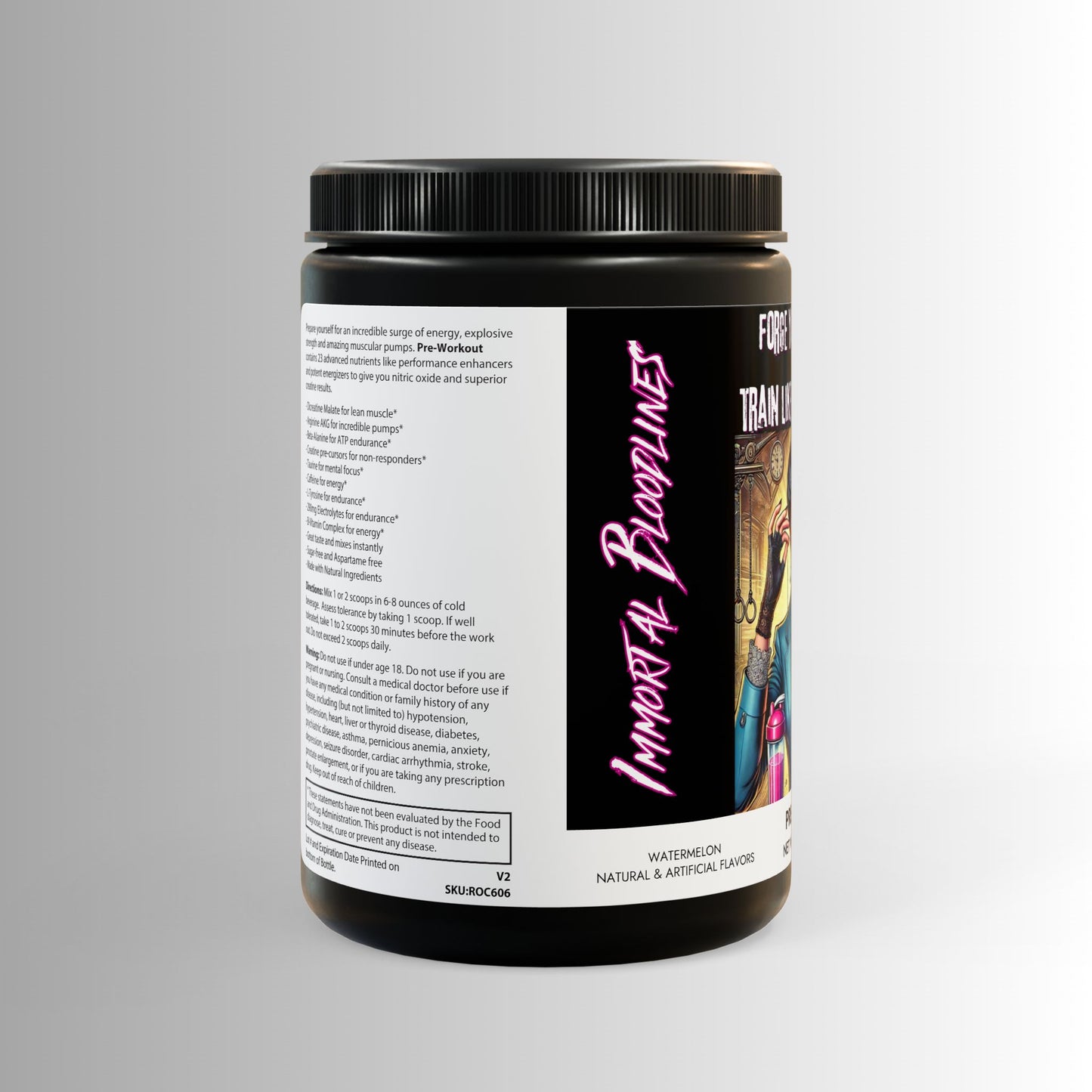 Train like an Immortal - Pre-Workout Supplement, Watermelon (300g, 10.58oz)