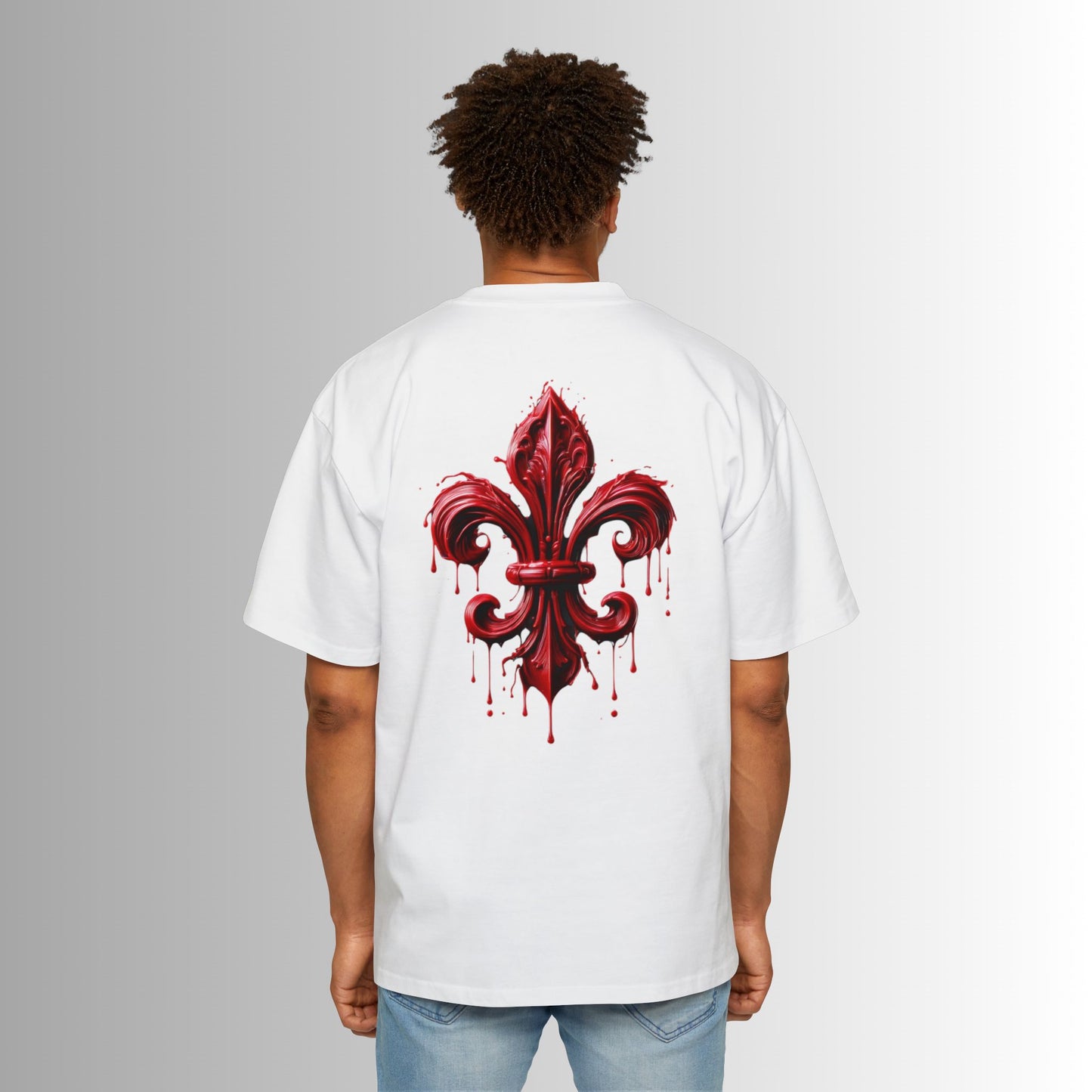 Oversized Tee - Immortal Bloodlines - Fleur de Lis Large Graphic Shirt (GCC)