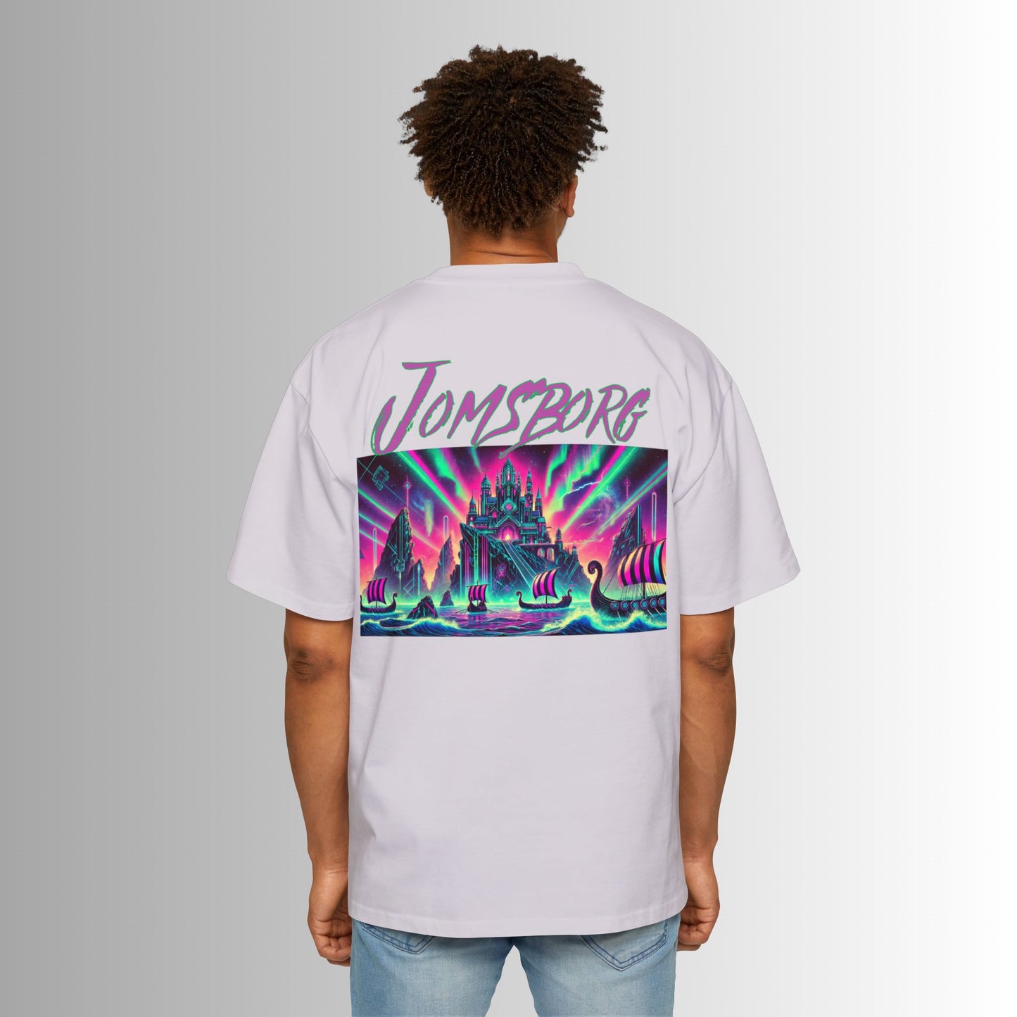 Immortal Bloodlines Men's Heavy Oversized Tee - Jomsborg Graphic T-Shirt