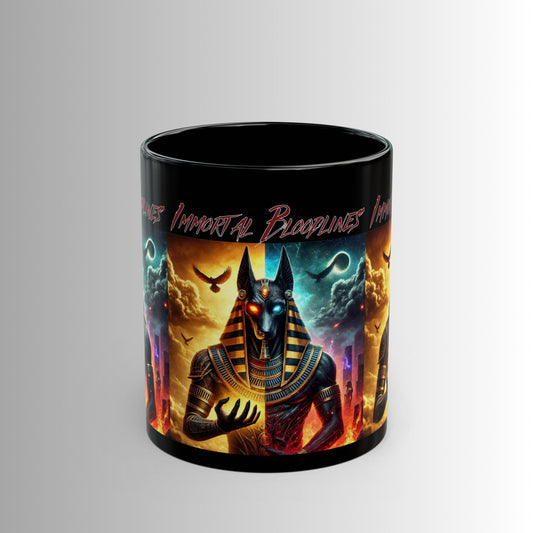 Immortal Bloodlines- God's Collection (Anubis) -  Black Mug — (11oz & 15oz)