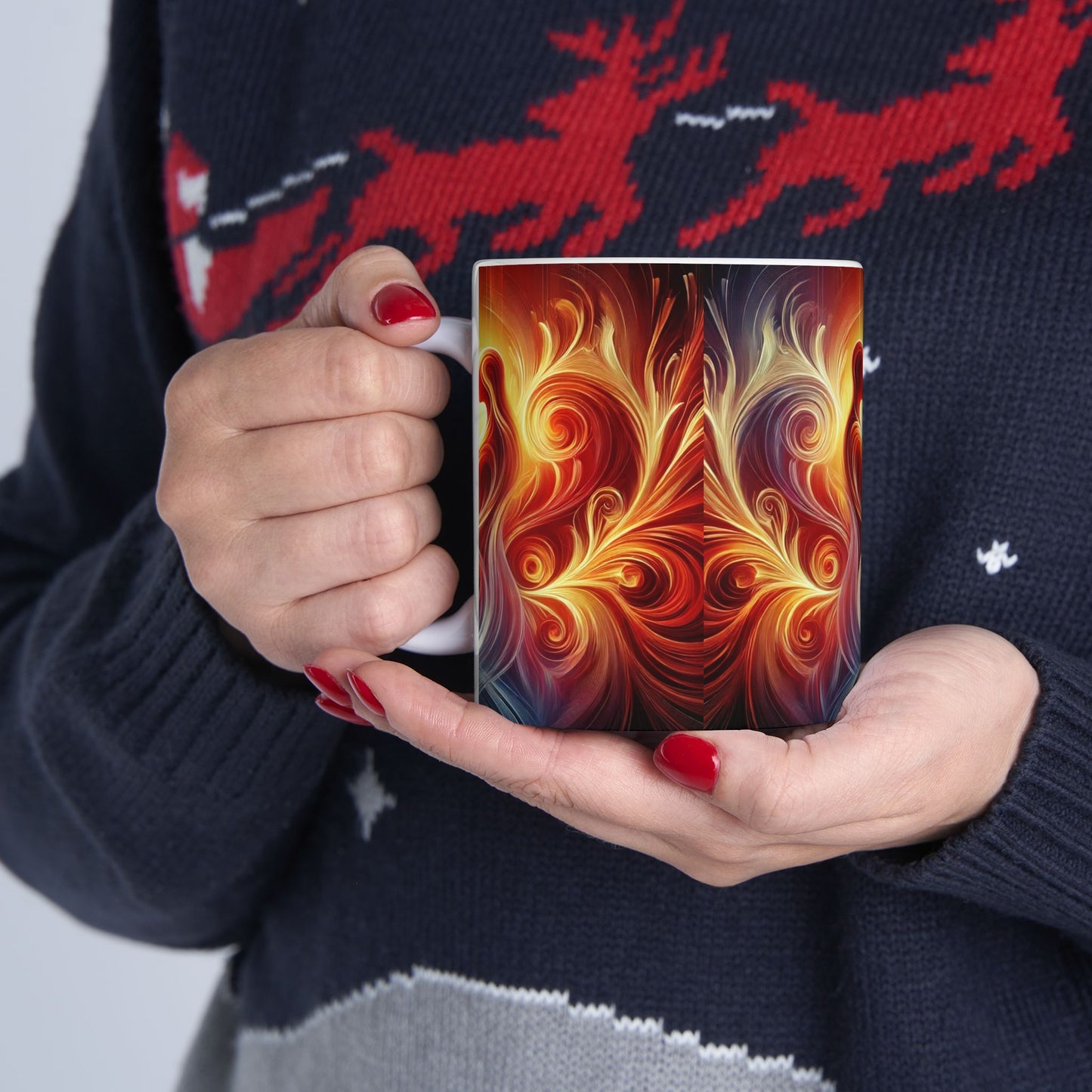 Eternal Flame - Immortal Love Collection - Unique 11oz & 15oz Love Design for Coffee & Tea Lovers