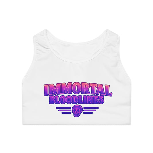 Immortal Bloodlines Sports Bra | AOP Athletic Crop Top, Workout Gear, Fitness Apparel, Gym Wear, Trendy Activewear