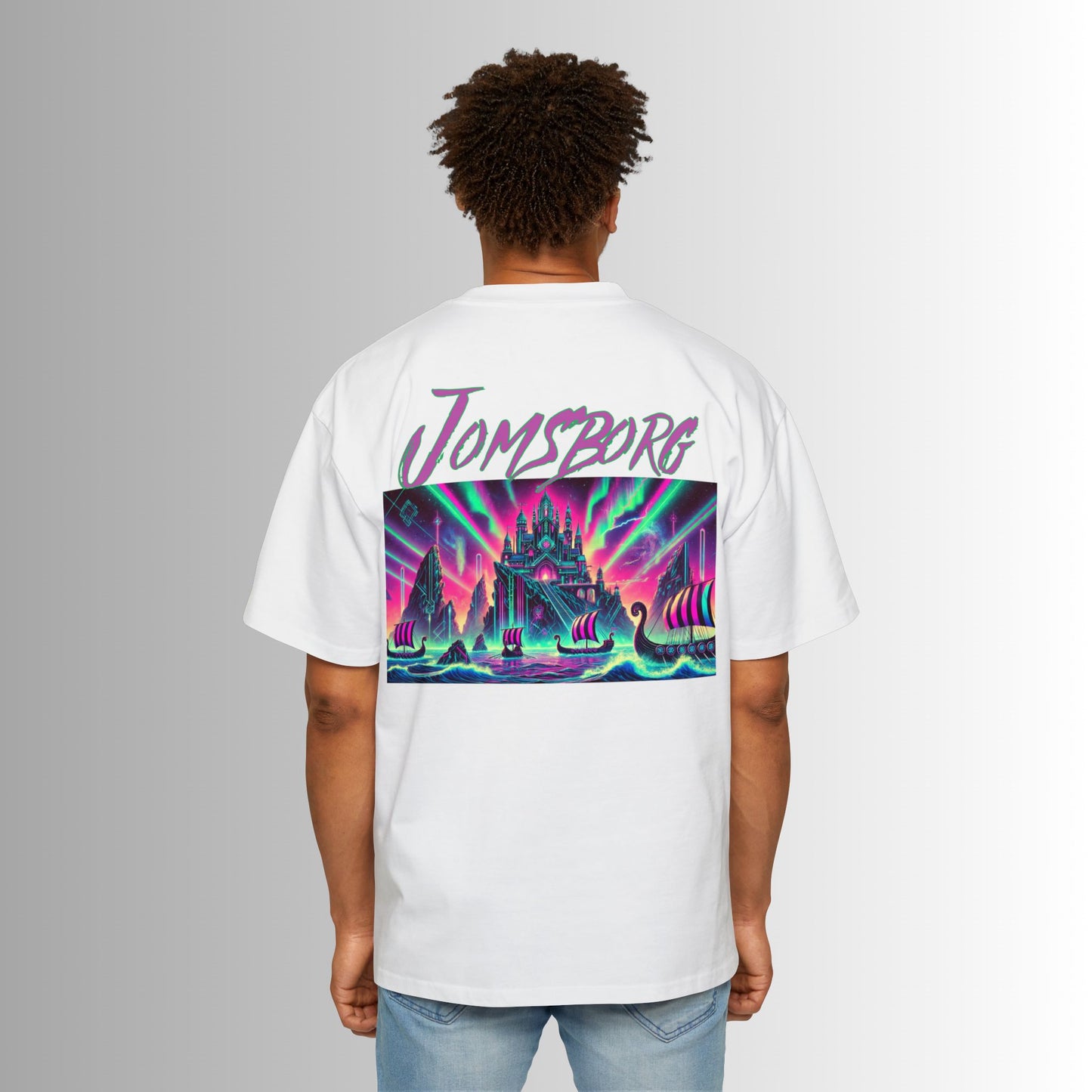Immortal Bloodlines Men's Heavy Oversized Tee - Jomsborg Graphic T-Shirt