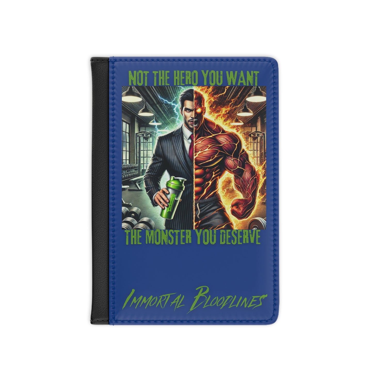 Passport Cover — "Not the Hero You Want, The Monster You Deserve" Horror Art Travel Wallet