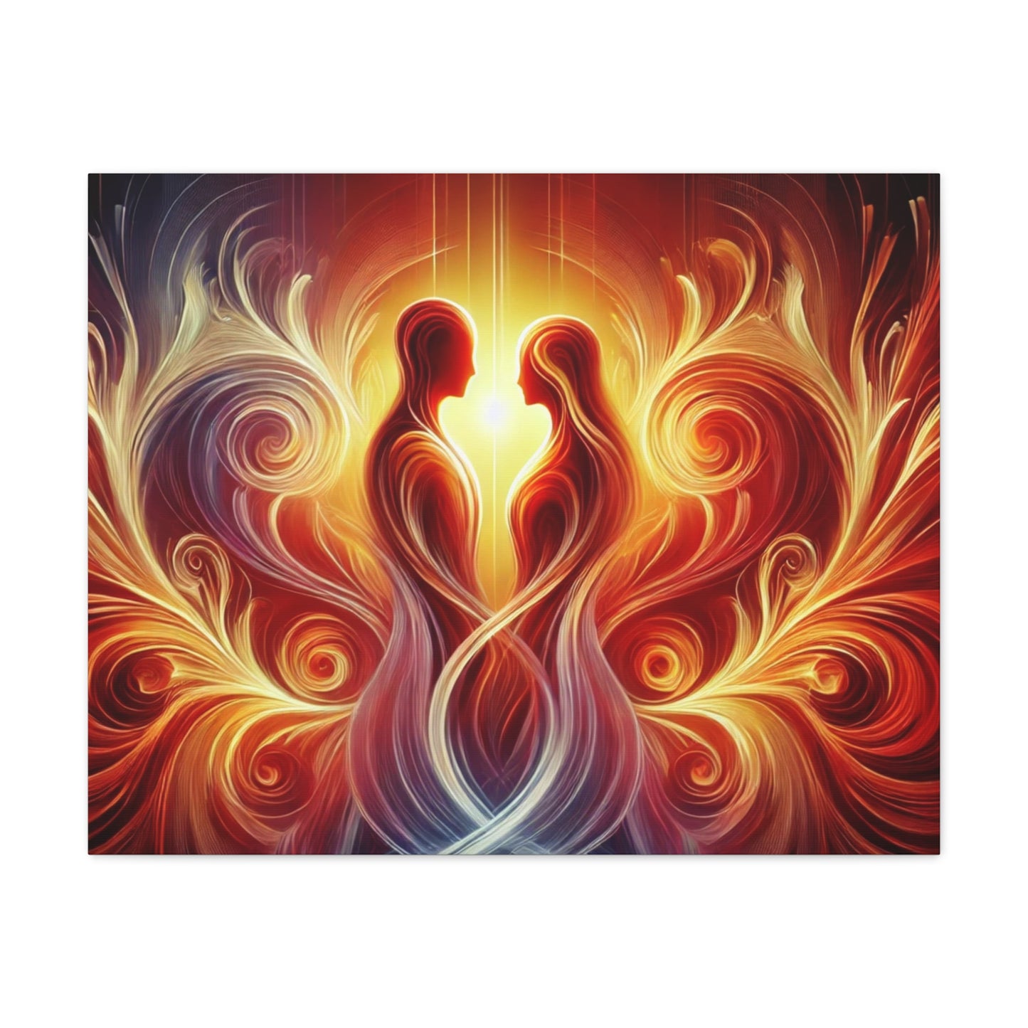 Copy of Eternal Flame Couple Matte Canvas Wall Art – Abstract Heartlight Stretched Print
