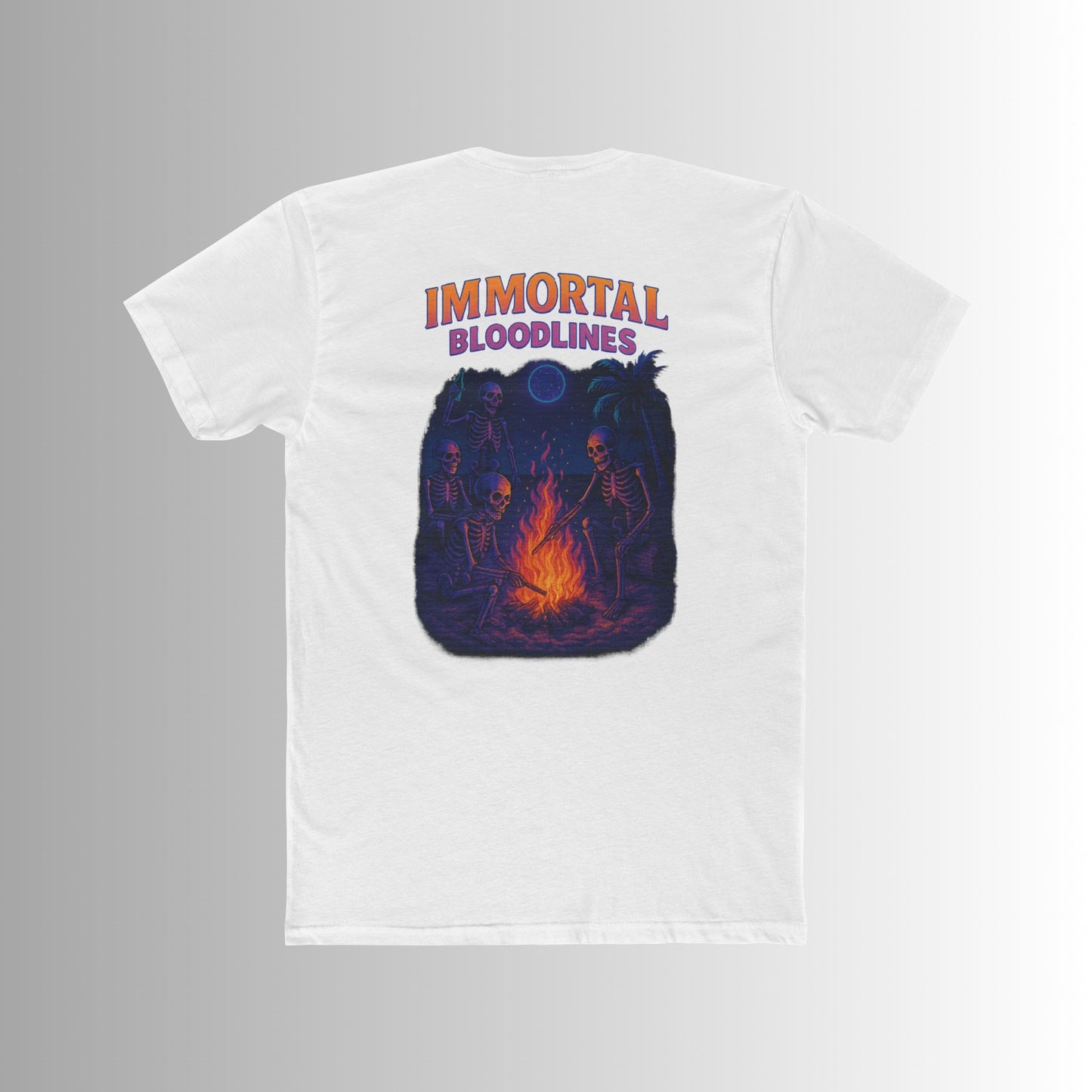 Party All Night Skeleton Bonfire Tee