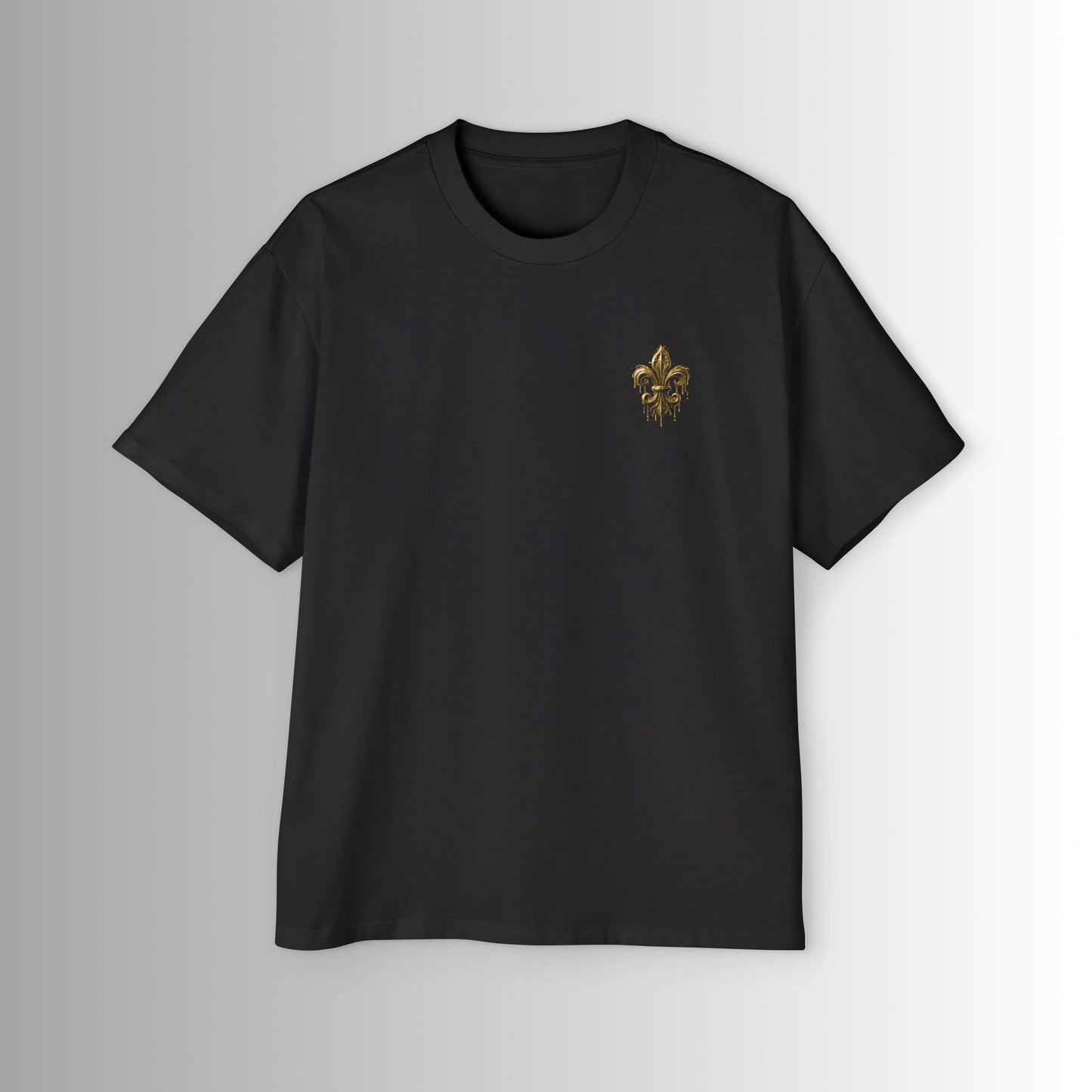 Men's Heavy Oversized Tee - 'Immortal Bloodlines' Graphic Tee with Gold Skeleton (GCC)