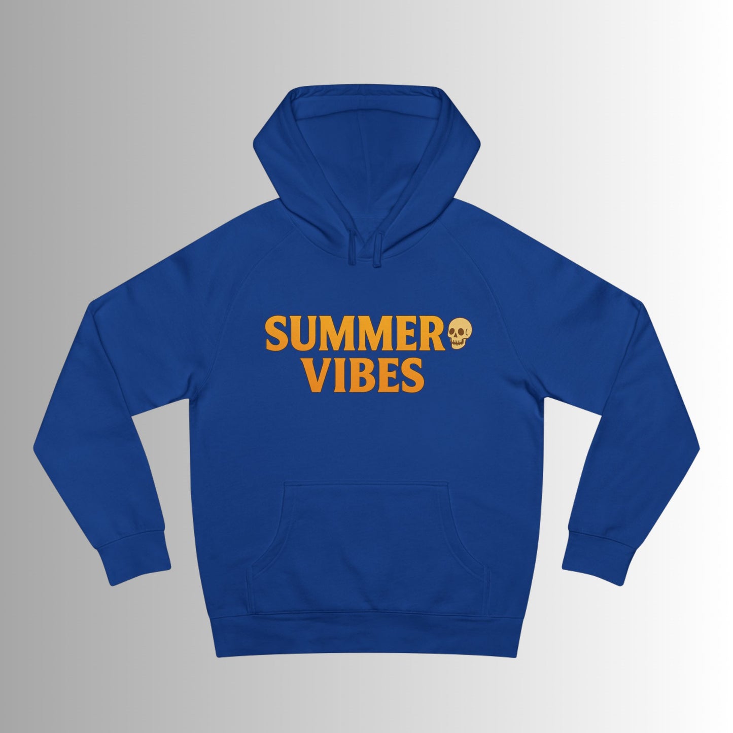 Summer Vibes Hoodie — Retro Wave Skeleton Surf Graphic Pullover