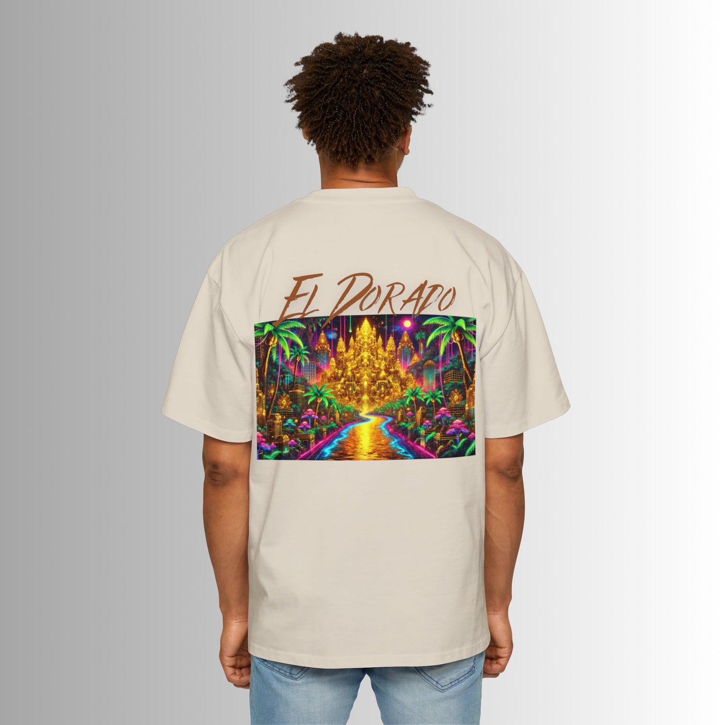 Immortal Bloodlines Men's Heavy Oversized Tee - El Dorado Graphic T-Shirt