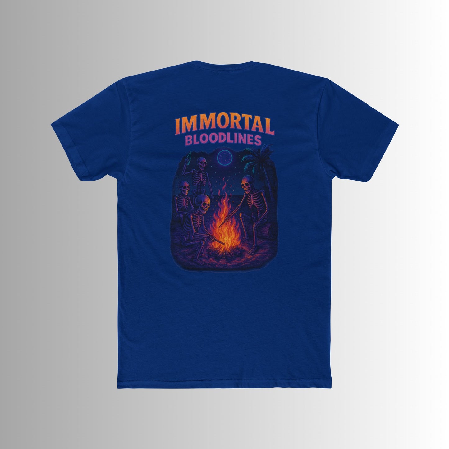 Party All Night Skeleton Bonfire Tee