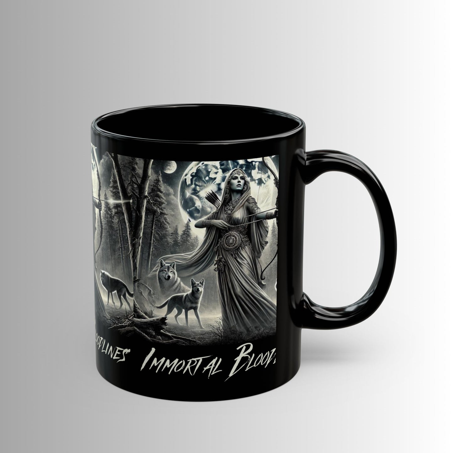 Immortal Bloodlines- God's Collection (Diana) -  Black Mug — (11oz & 15oz)