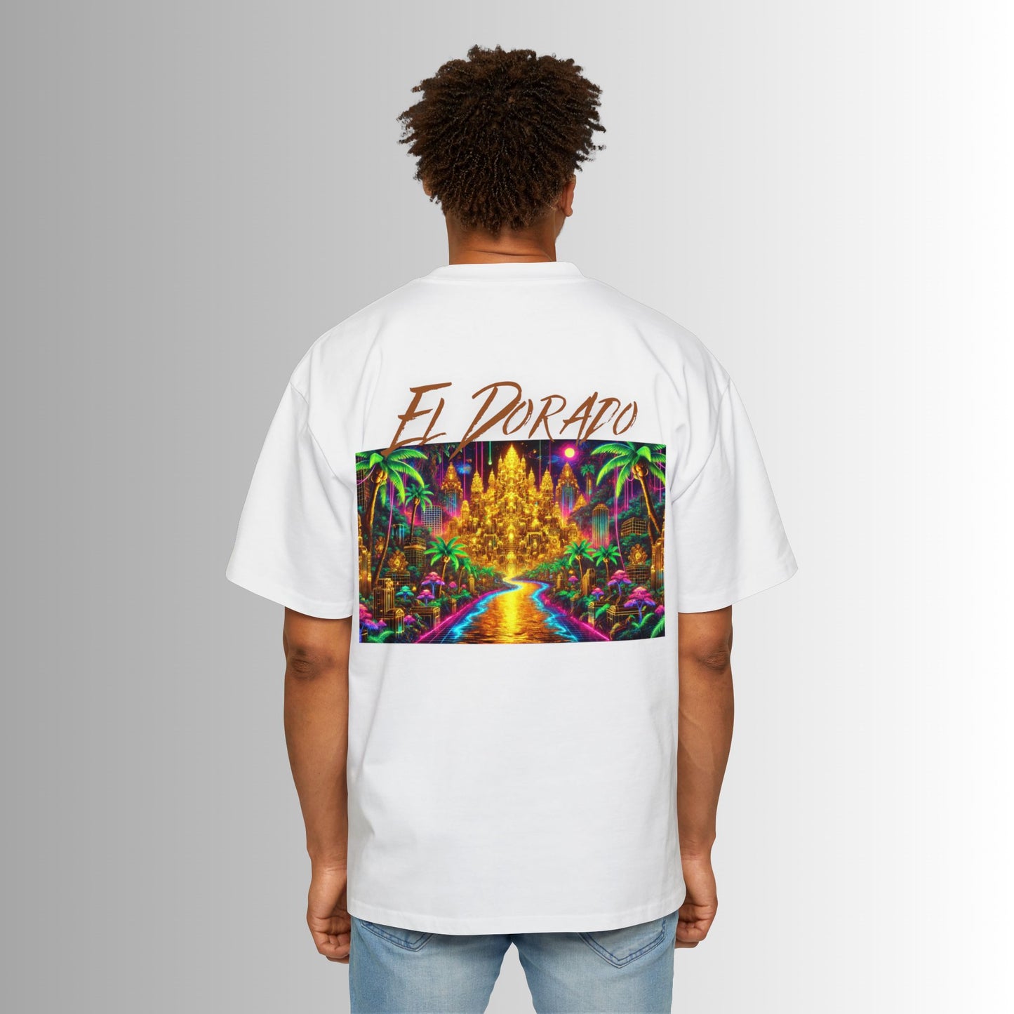 Immortal Bloodlines Men's Heavy Oversized Tee - El Dorado Graphic T-Shirt