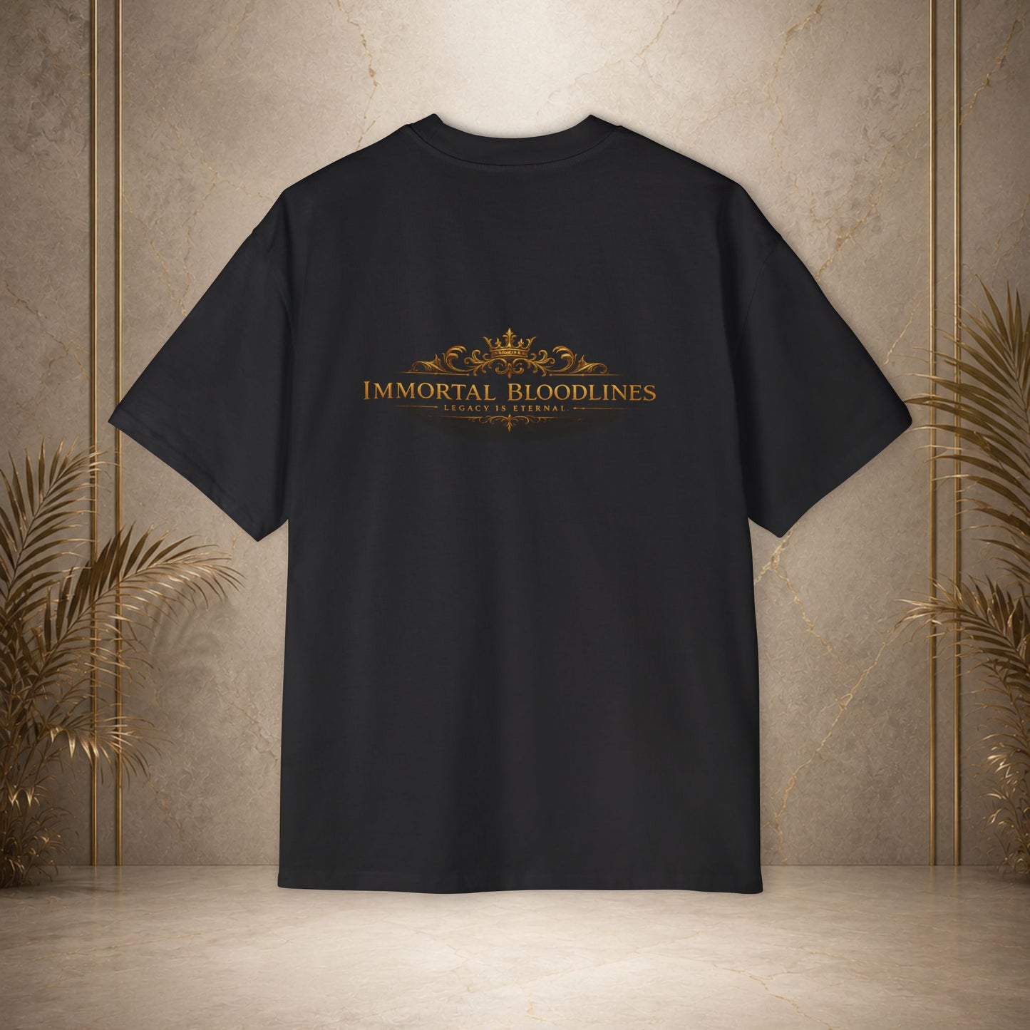Oversized Tee — "Immortal Bloodlines" Gold Crest