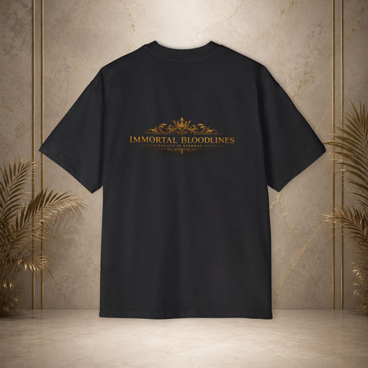 Oversized Tee — "Immortal Bloodlines" Gold Crest
