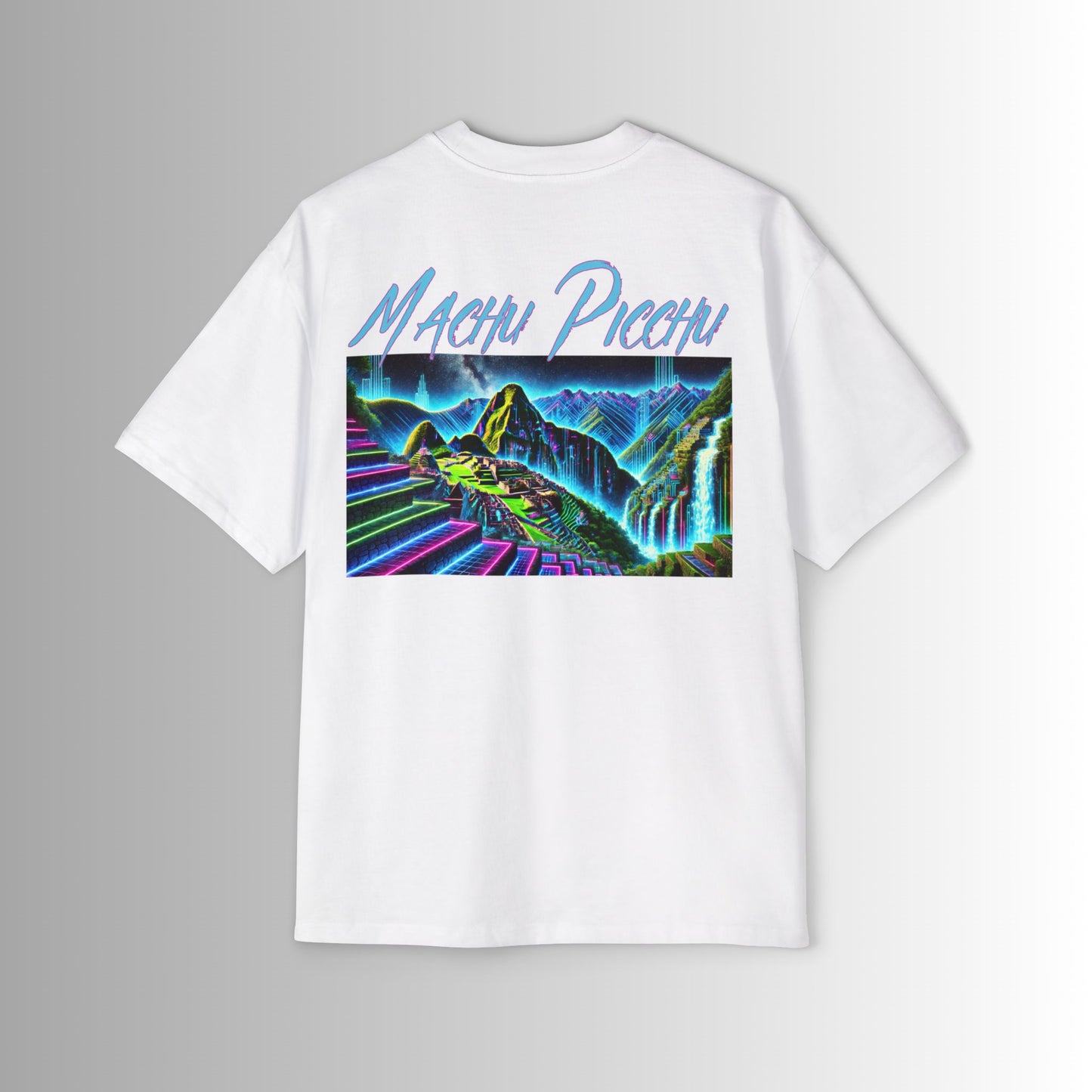 Immortal Bloodlines Men's Heavy Oversized Tee - Machu Picchua Graphic T-Shirt