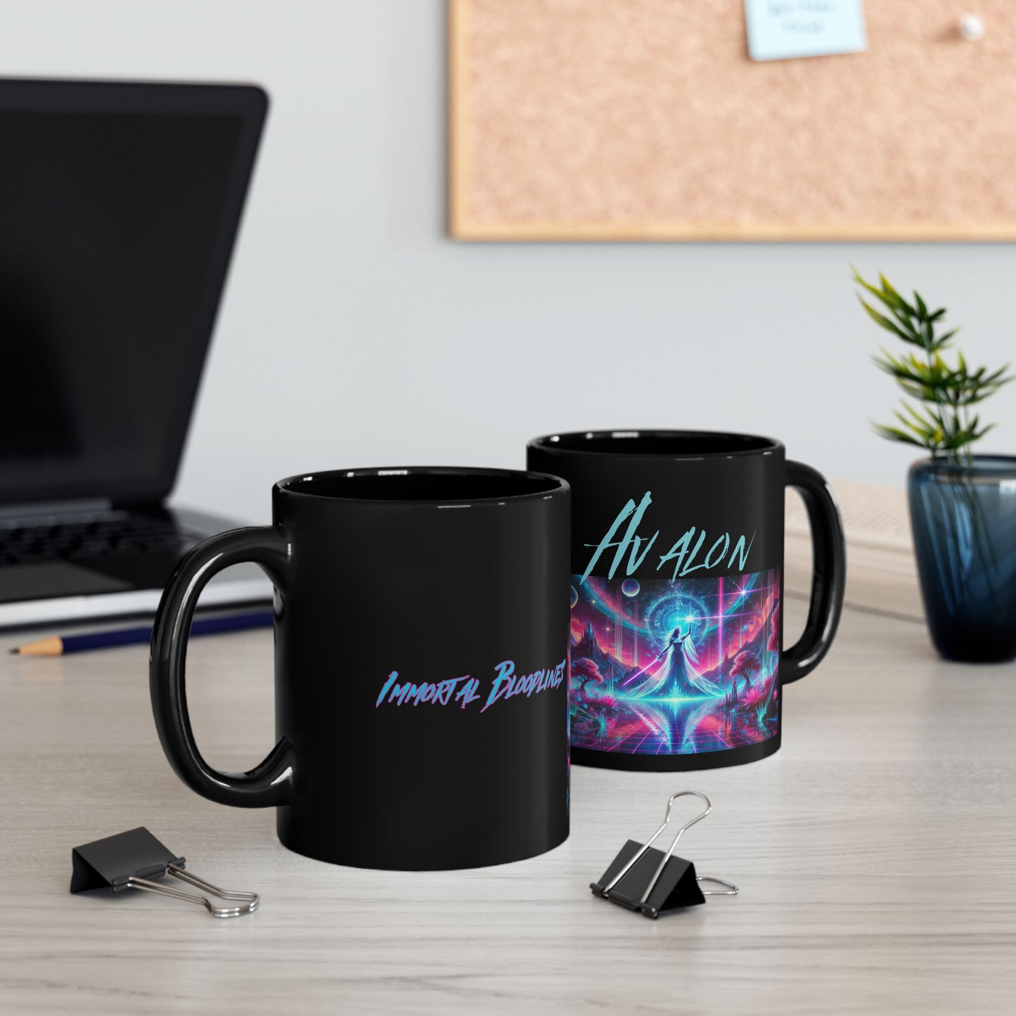 Immortal Bloodlines -  Avalon Mug - Vibrant Graphic Coffee Cup for Mythology Lovers