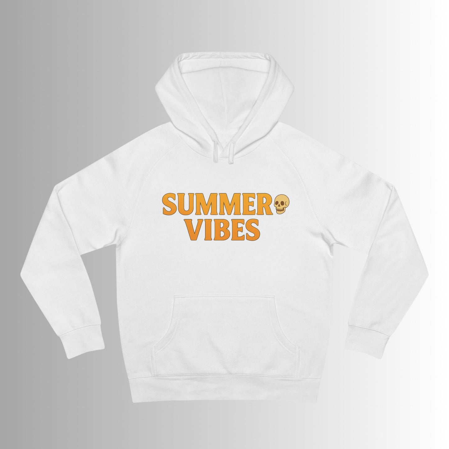 Summer Vibes Hoodie — Retro Wave Skeleton Surf Graphic Pullover