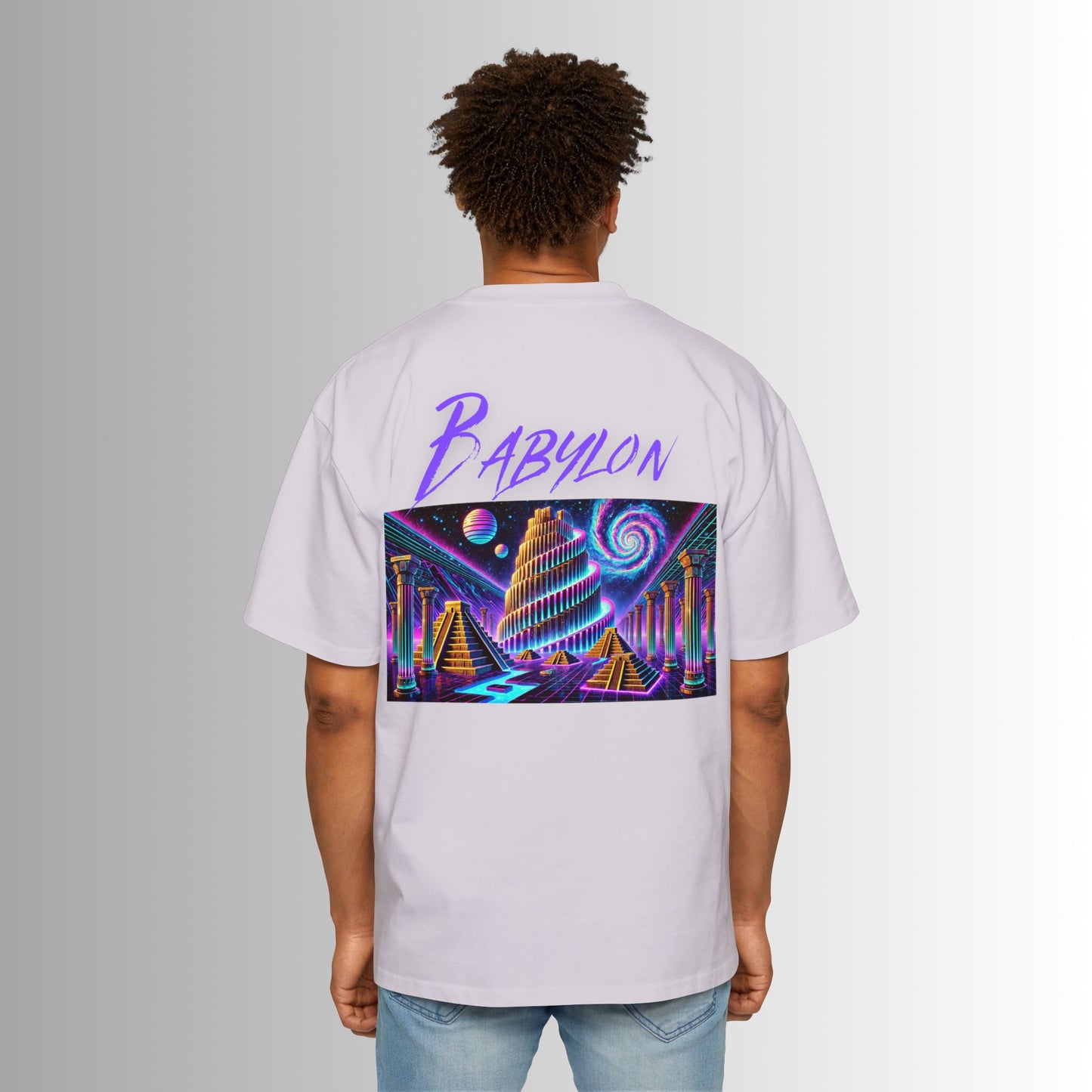 Immortal Bloodlines Men's Heavy Oversized Tee - Babylon Graphic T-Shirt