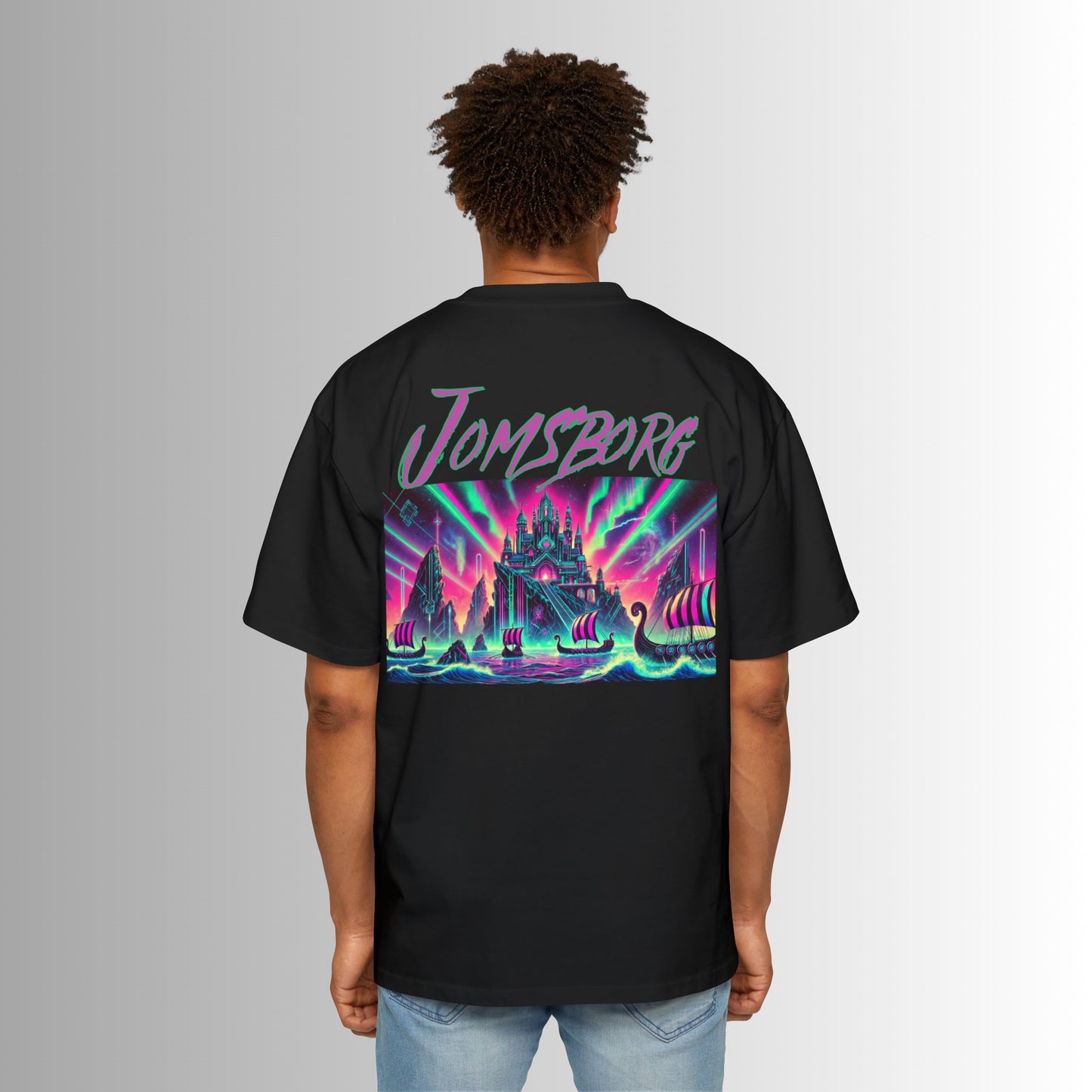 Immortal Bloodlines Men's Heavy Oversized Tee - Jomsborg Graphic T-Shirt