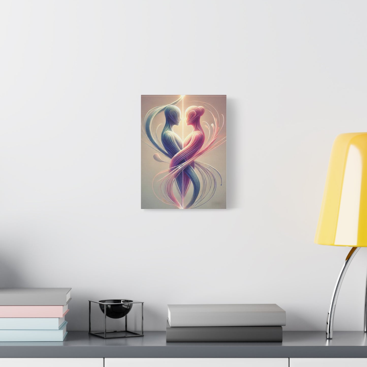 Bound by Love Canvas Art — Romantic Abstract Matte Stretched Print