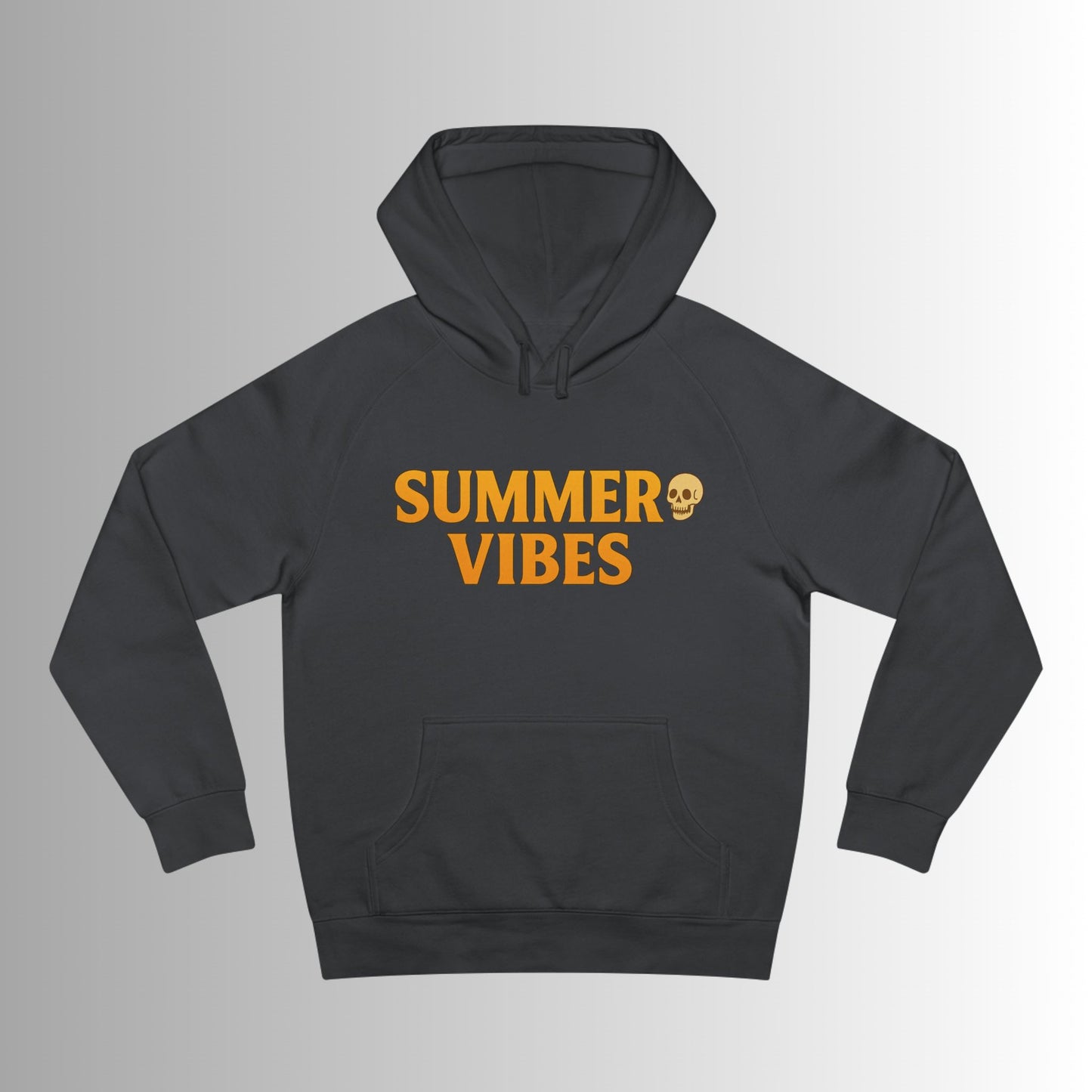 Summer Vibes Hoodie — Retro Wave Skeleton Surf Graphic Pullover