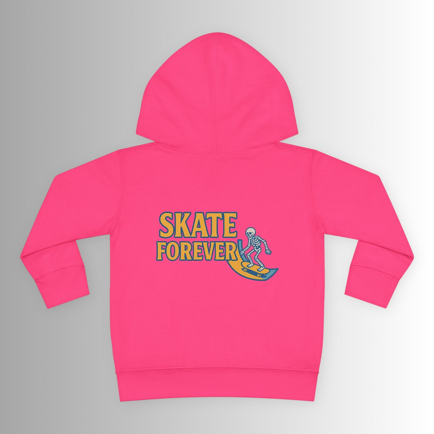 Toddler Hoodie — Neon 'Summer Vibes' Skeleton Pullover