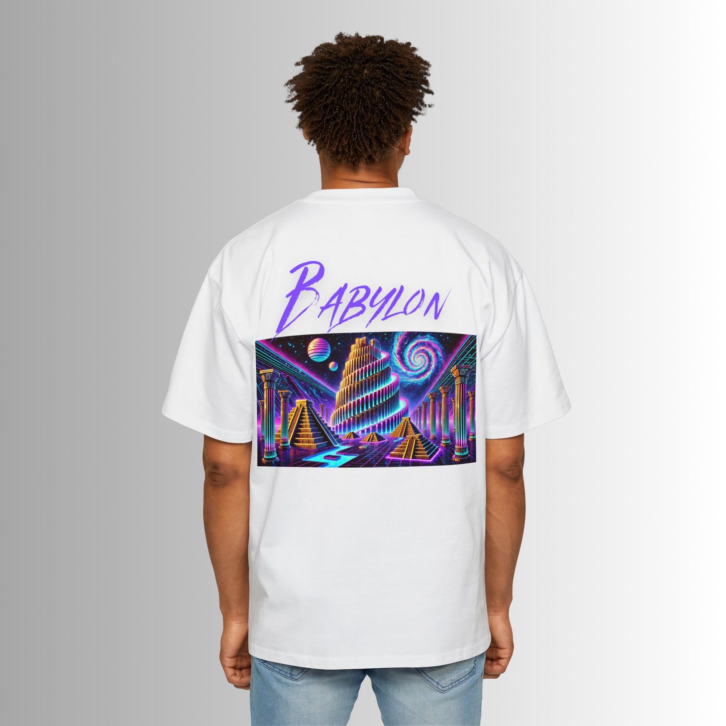 Immortal Bloodlines Men's Heavy Oversized Tee - Babylon Graphic T-Shirt